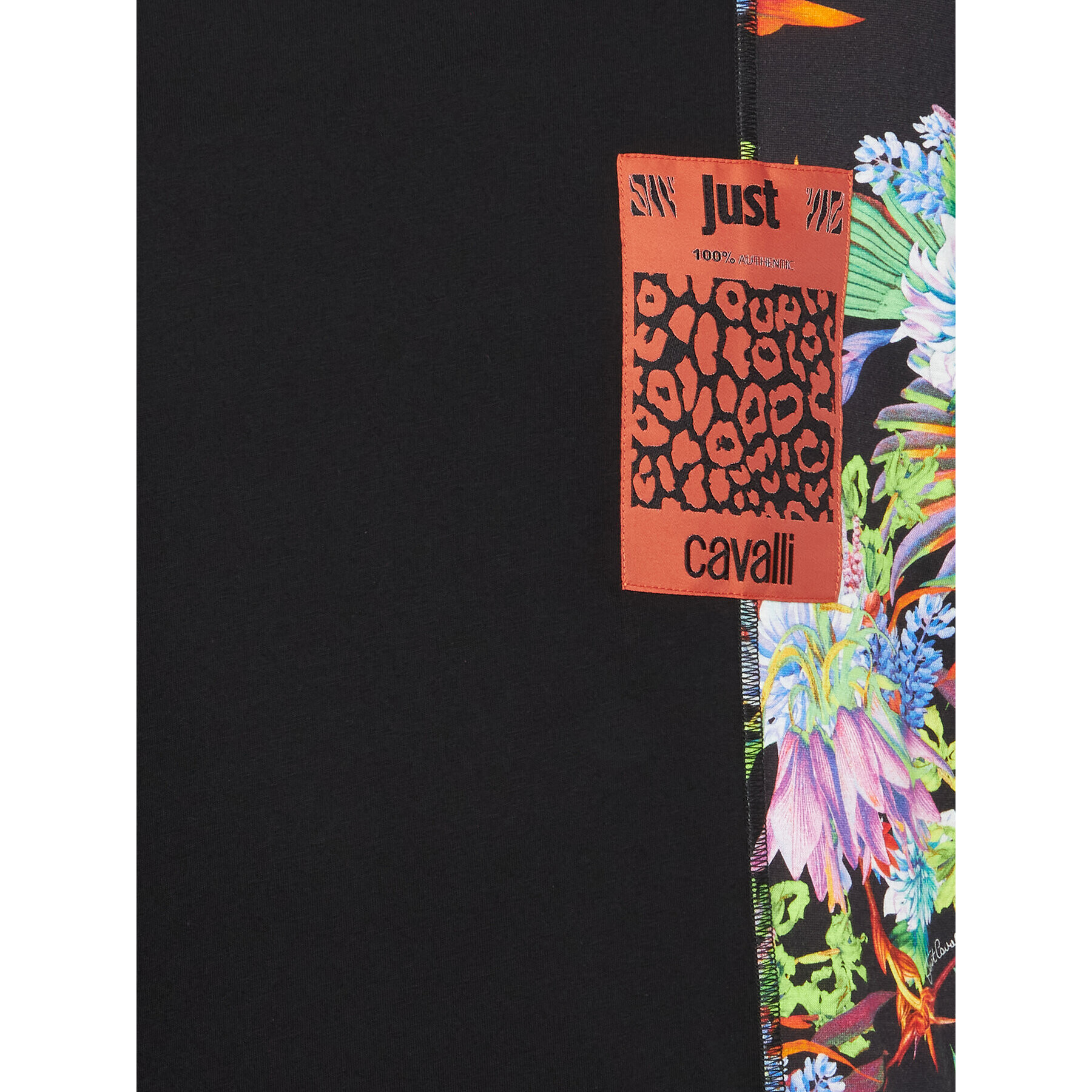 Just Cavalli Тишърт 74OBH6R8 Черен Regular Fit - Pepit.bg