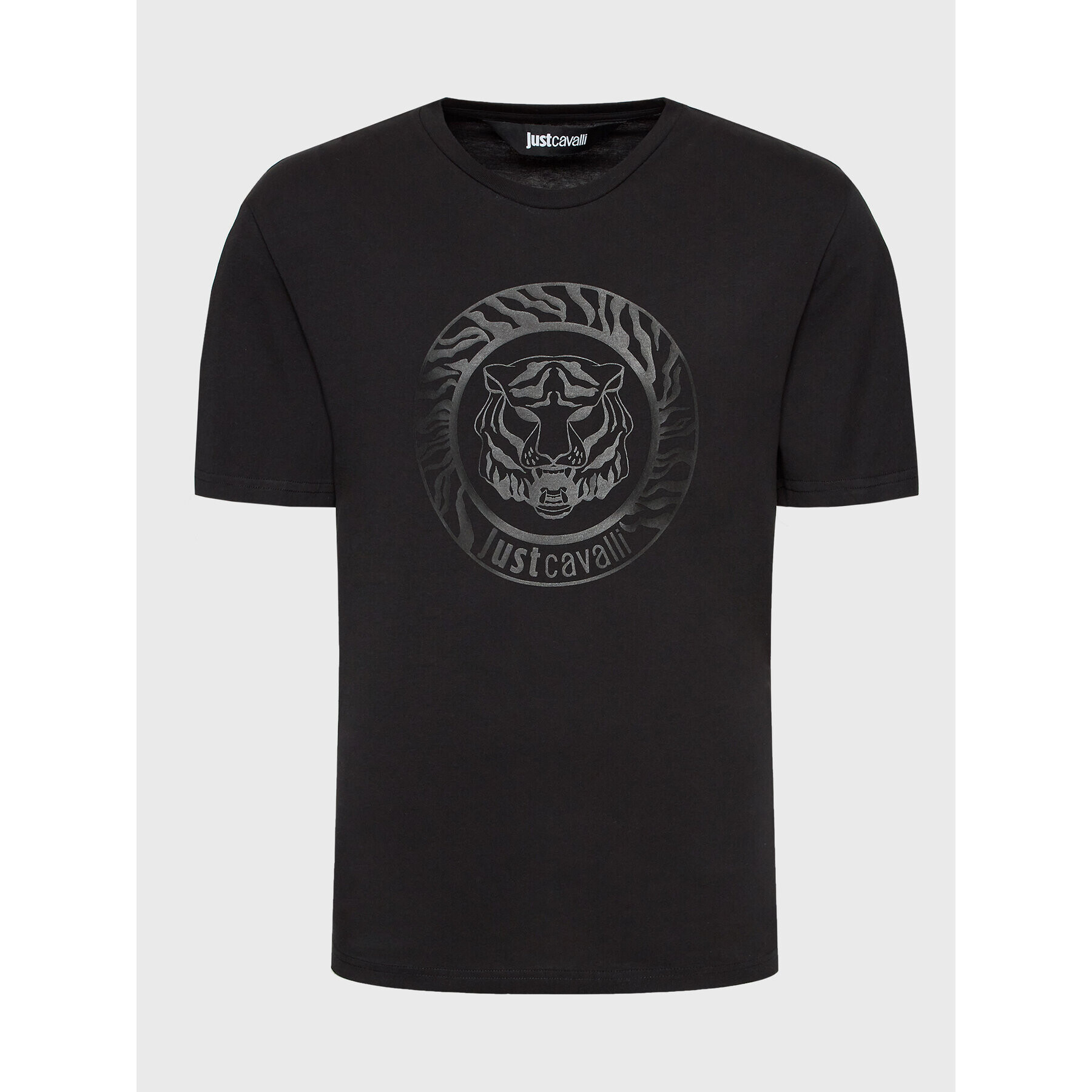Just Cavalli Тишърт 74OBHF04 Черен Regular Fit - Pepit.bg