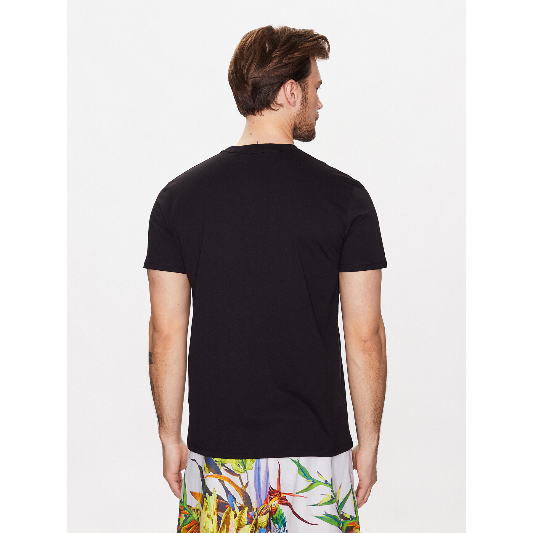Just Cavalli Тишърт 74OBHF08 Черен Regular Fit - Pepit.bg