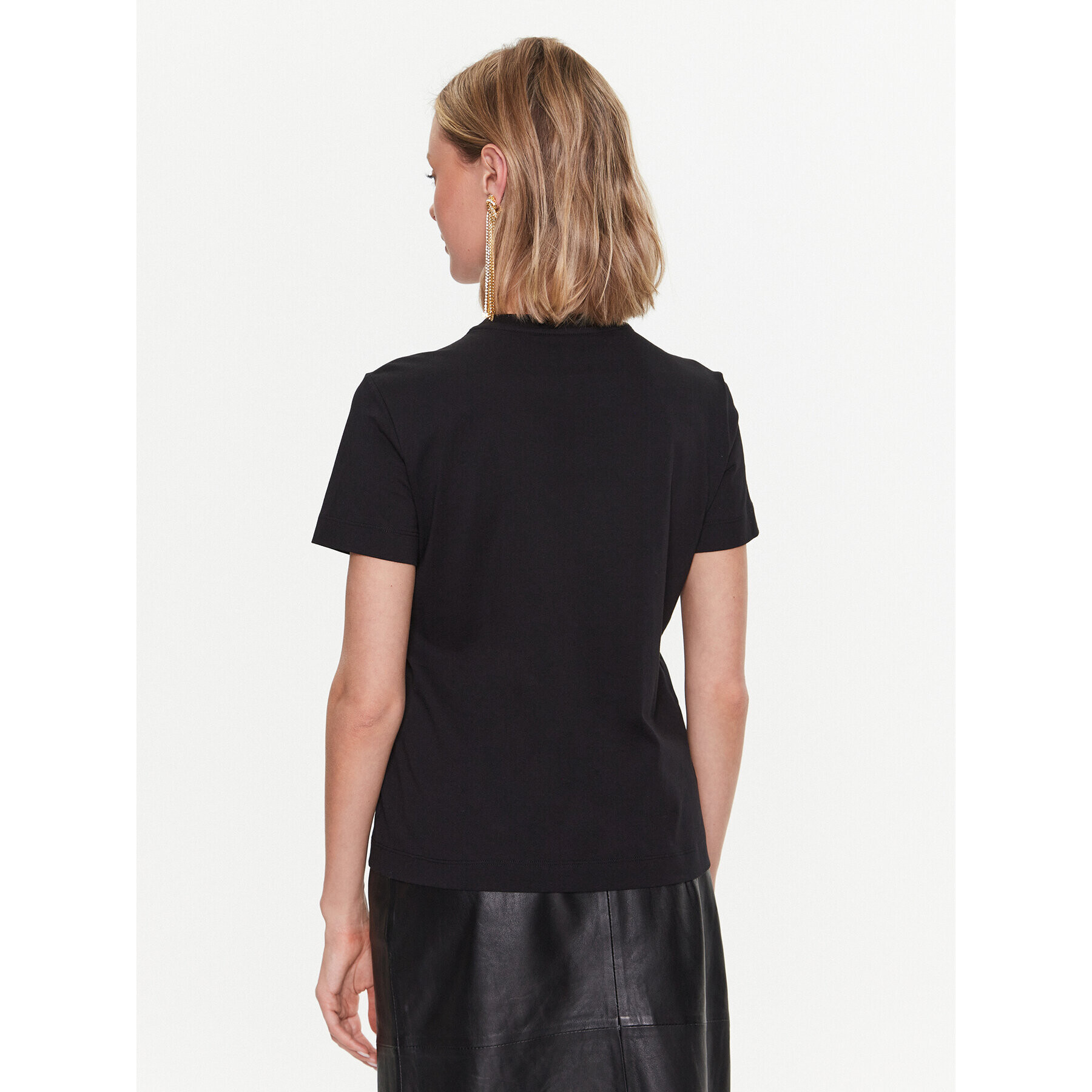 Just Cavalli Тишърт 74PBHE01 Черен Regular Fit - Pepit.bg