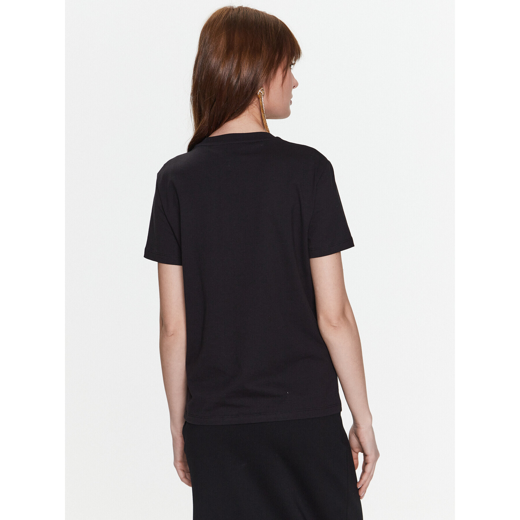 Just Cavalli Тишърт 74PBHF03 Черен Regular Fit - Pepit.bg