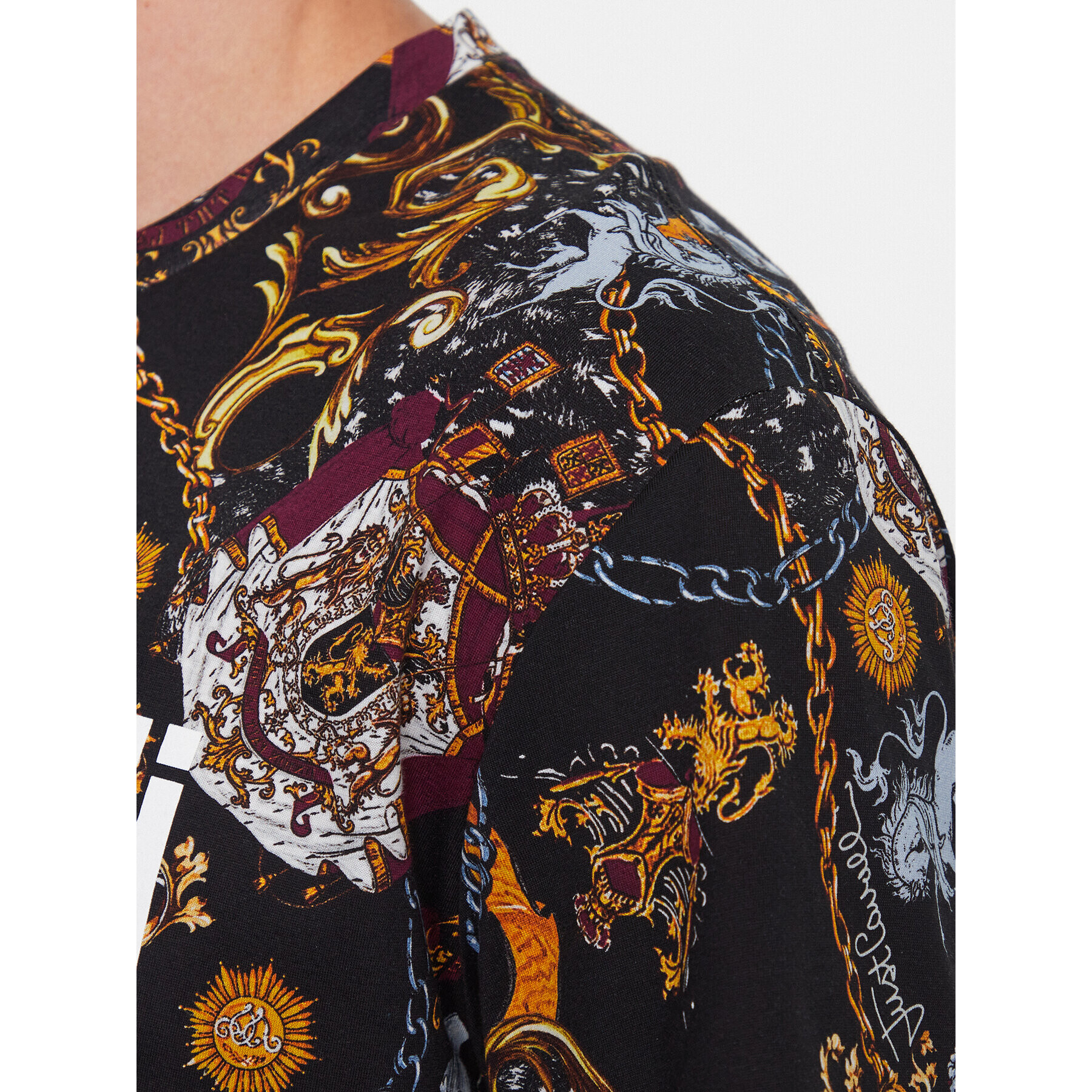 Just Cavalli Тишърт 75OAH6R3 Черен Regular Fit - Pepit.bg
