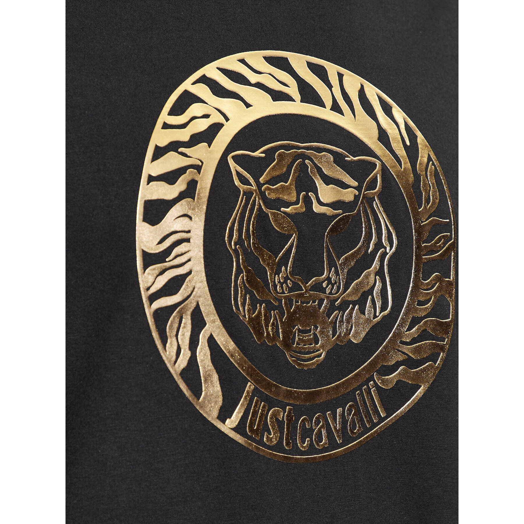 Just Cavalli Тишърт 75OAHT01 Черен Regular Fit - Pepit.bg