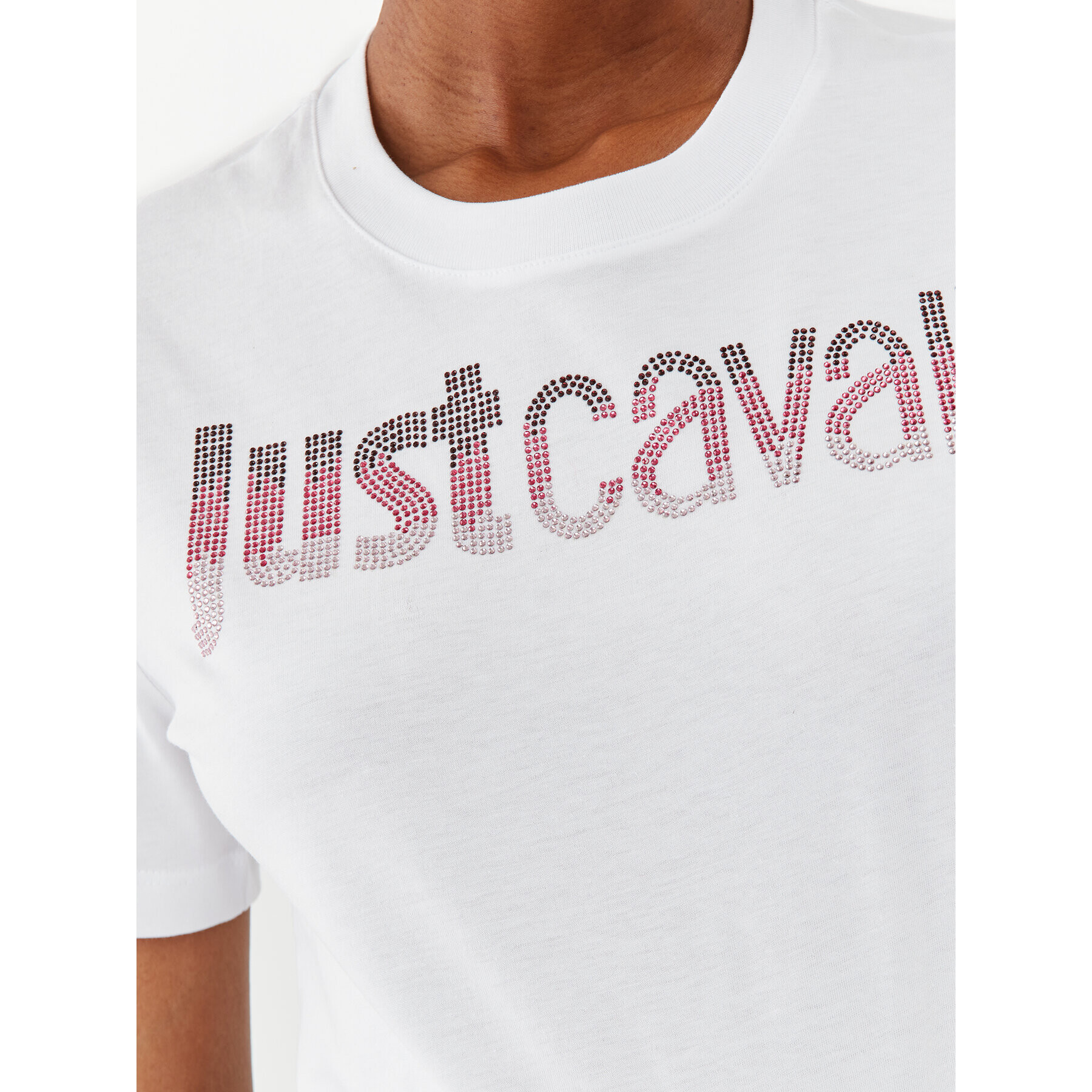 Just Cavalli Тишърт 75PAHE00 Бял Regular Fit - Pepit.bg