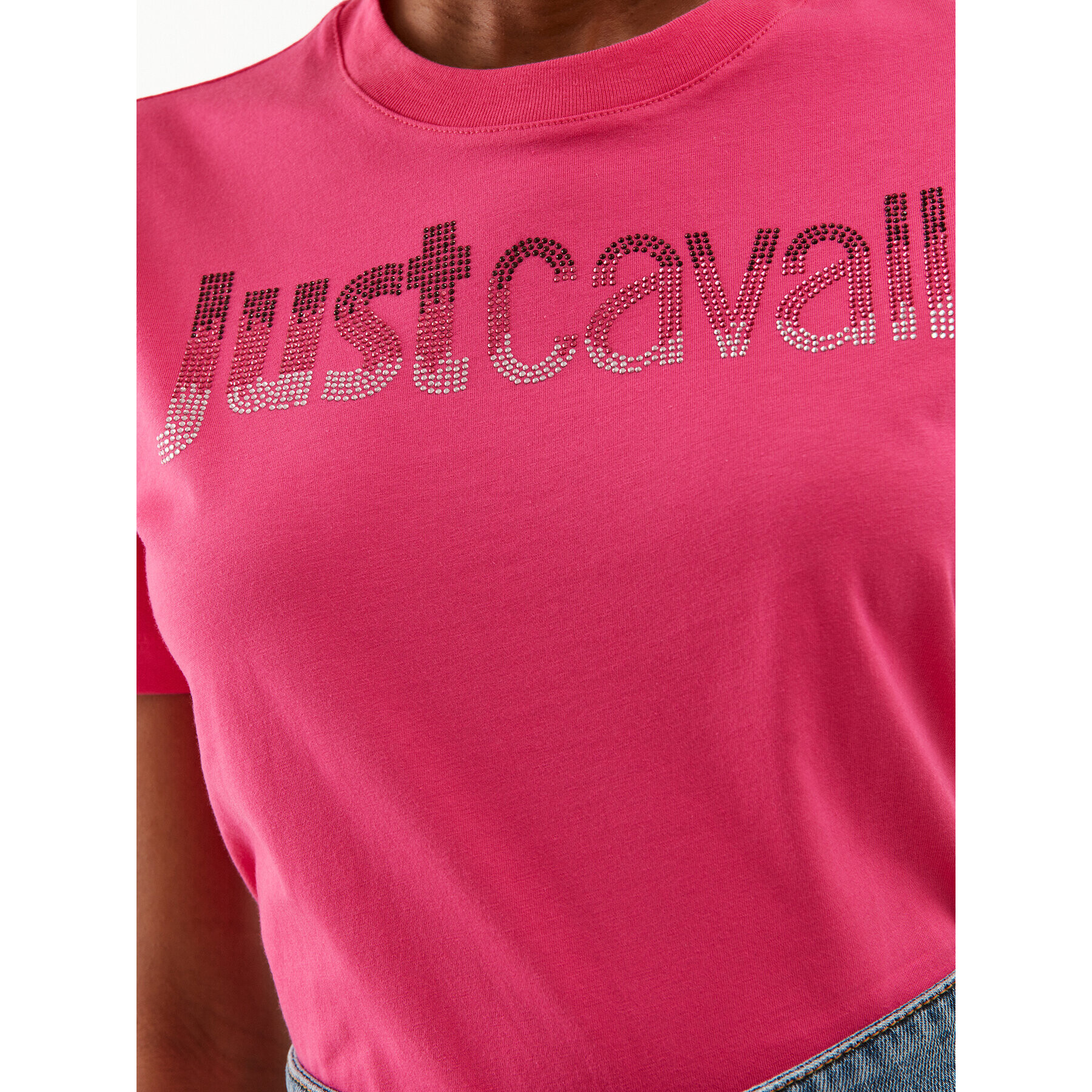 Just Cavalli Тишърт 75PAHE00 Розов Regular Fit - Pepit.bg