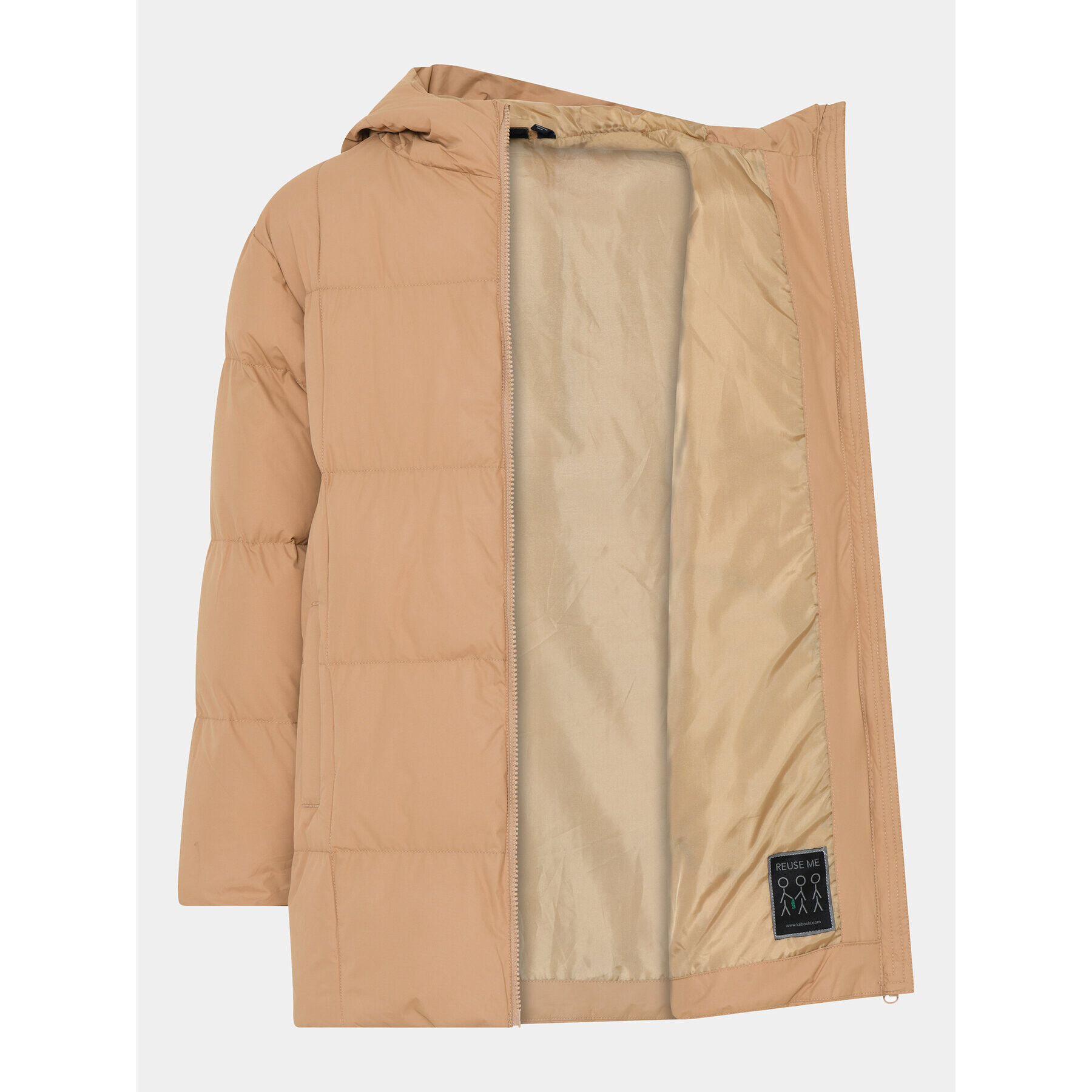 KABOOKI® Пухено яке 14010047 Кафяв Regular Fit - Pepit.bg