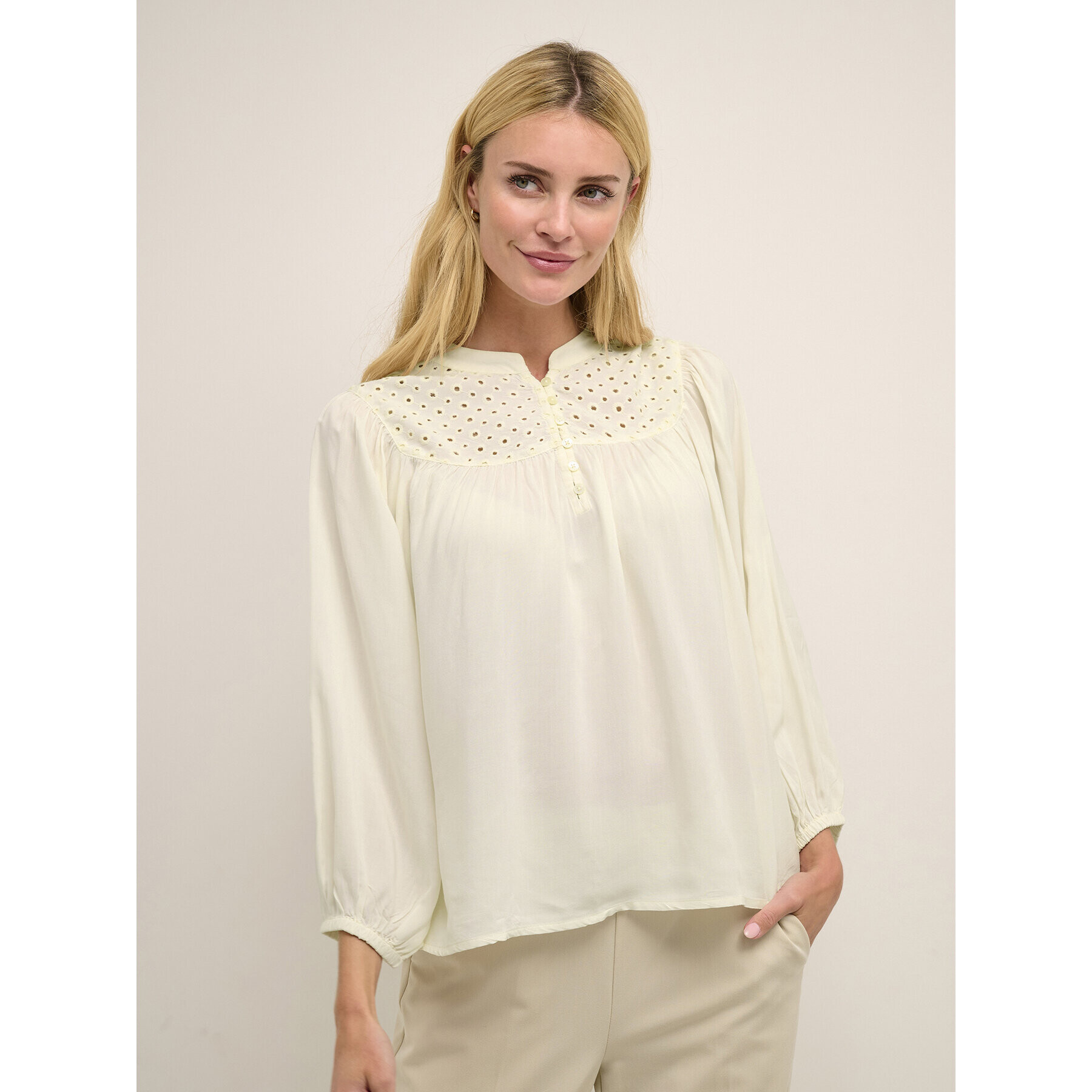 Kaffe Блуза Dora 10507387 Бял Loose Fit - Pepit.bg