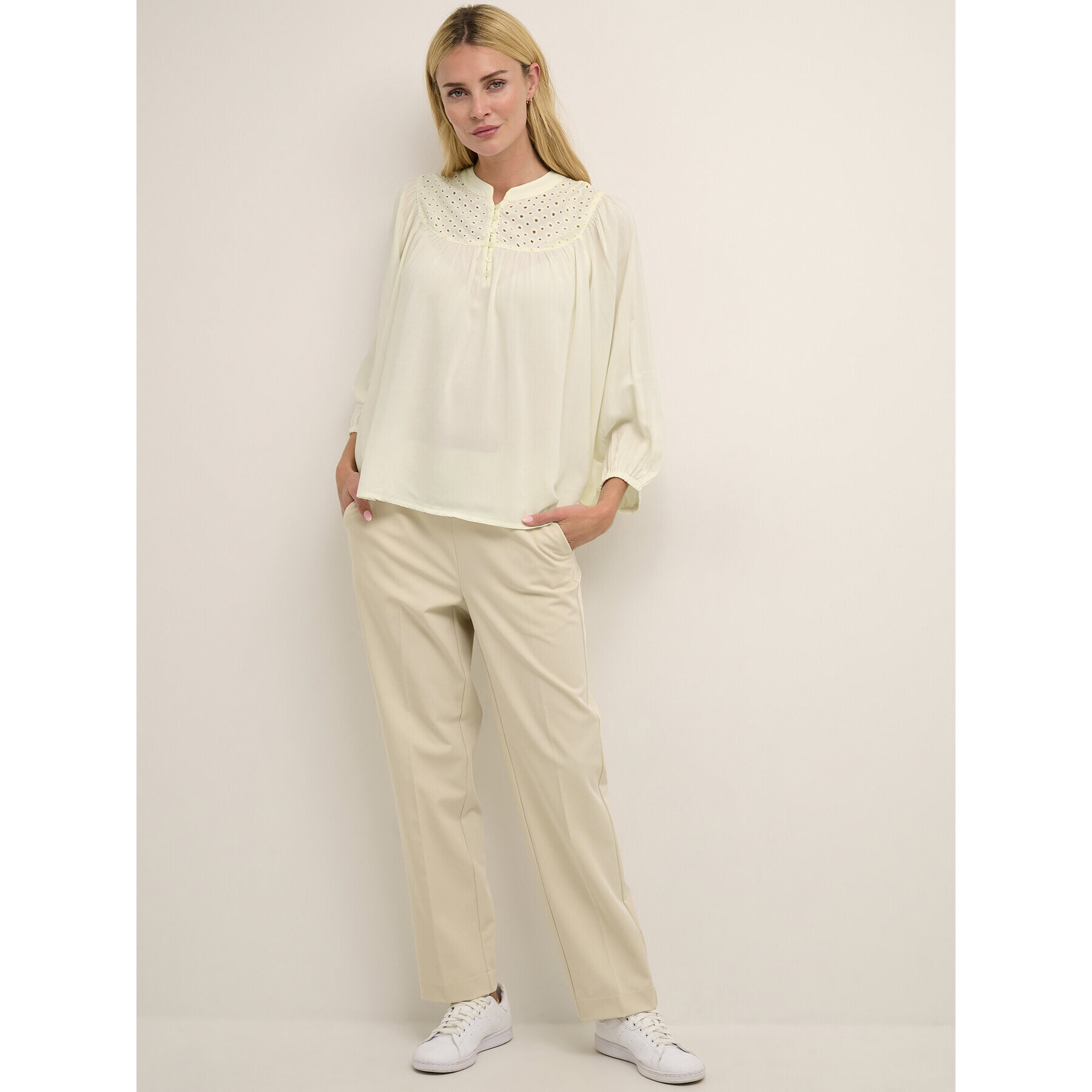 Kaffe Блуза Dora 10507387 Бял Loose Fit - Pepit.bg