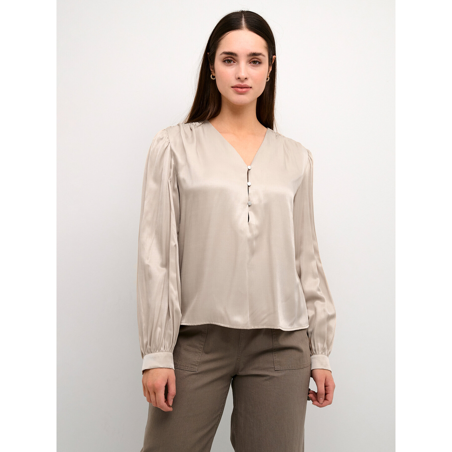 Kaffe Блуза Kalaura 10507787 Сив Loose Fit - Pepit.bg