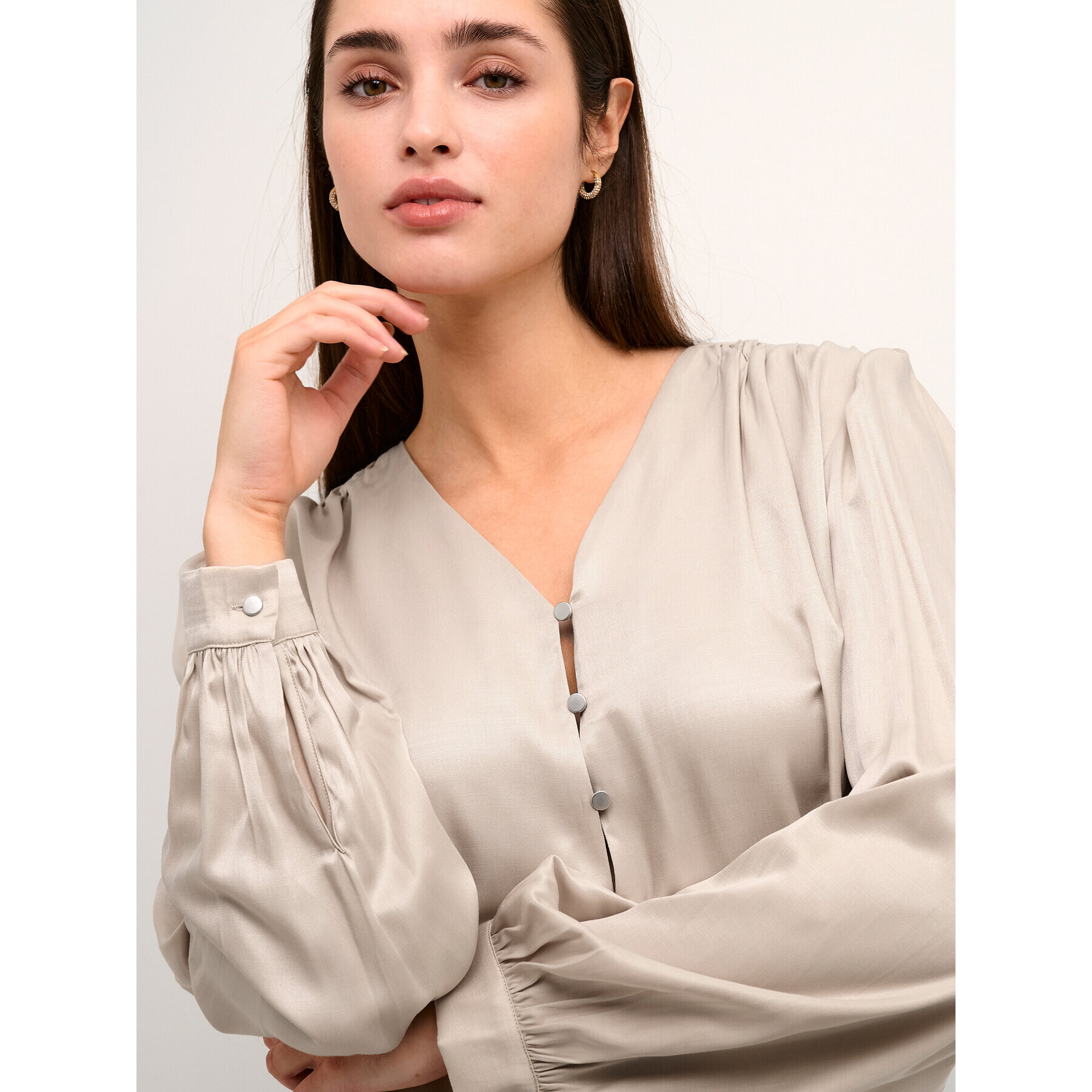 Kaffe Блуза Kalaura 10507787 Сив Loose Fit - Pepit.bg