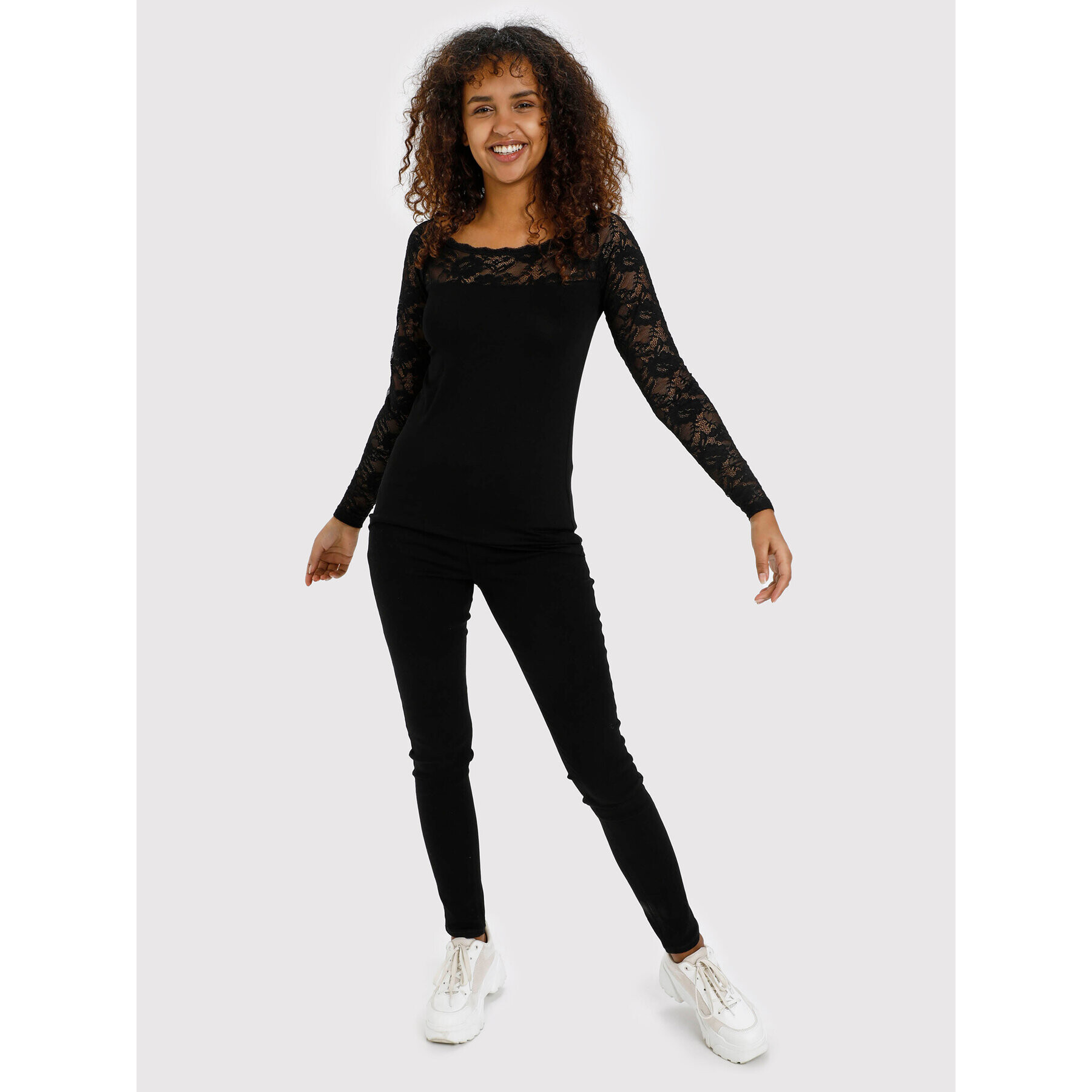 Kaffe Блуза Lacy Boat 10500903 Черен Regular Fit - Pepit.bg