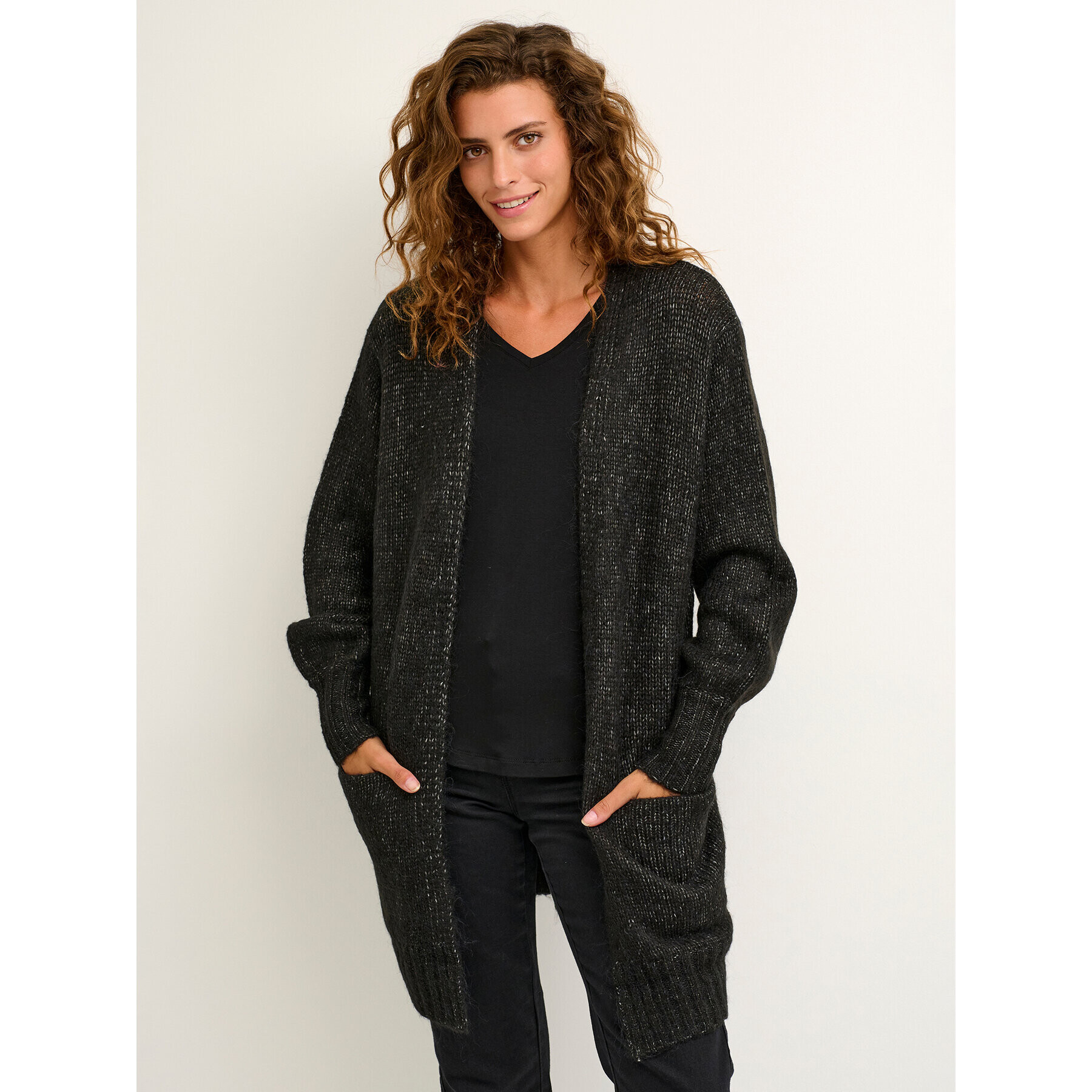 Kaffe Кардиган Alioma 10505567 Черен Regular Fit - Pepit.bg