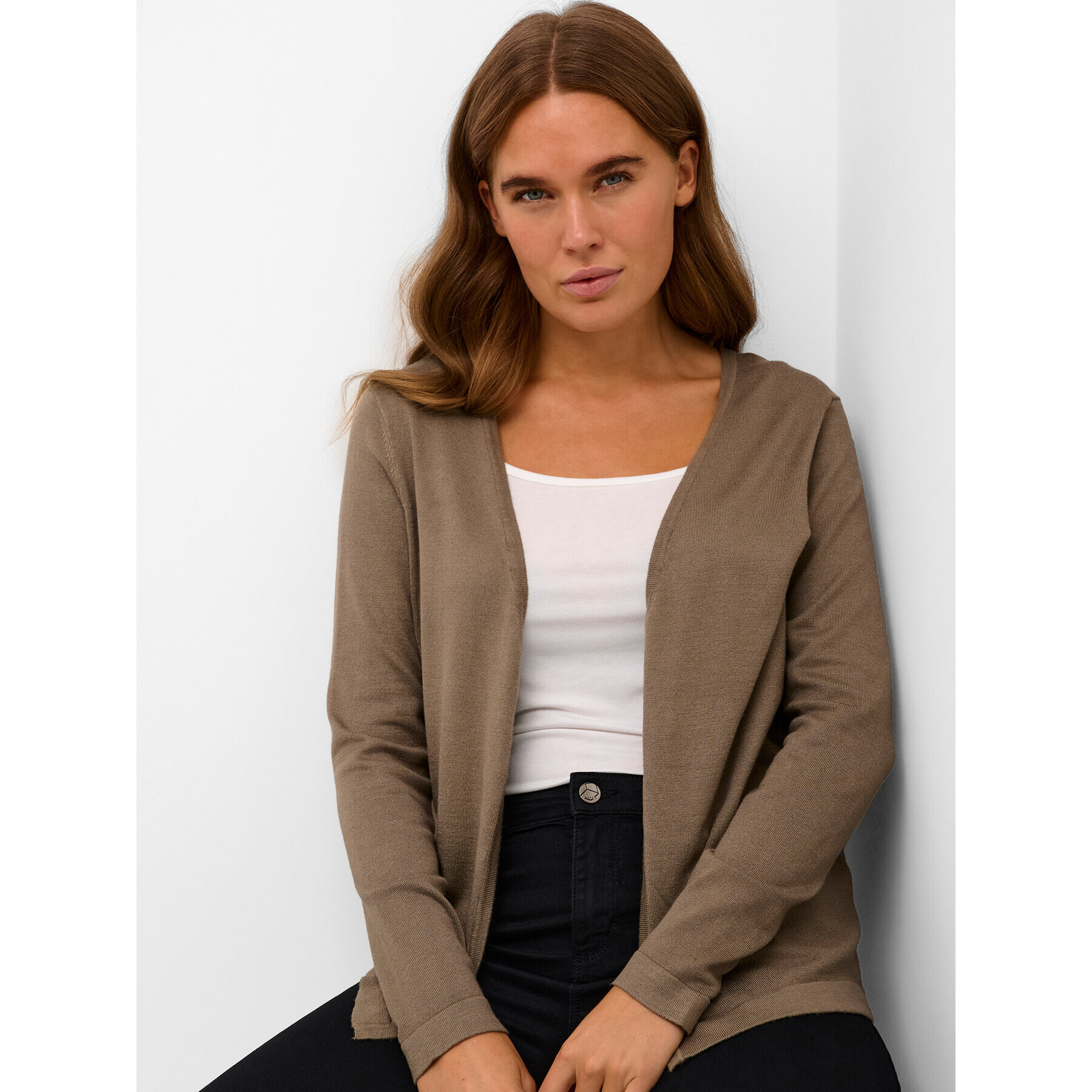 Kaffe Кардиган Fenia 10551503 Кафяв Regular Fit - Pepit.bg