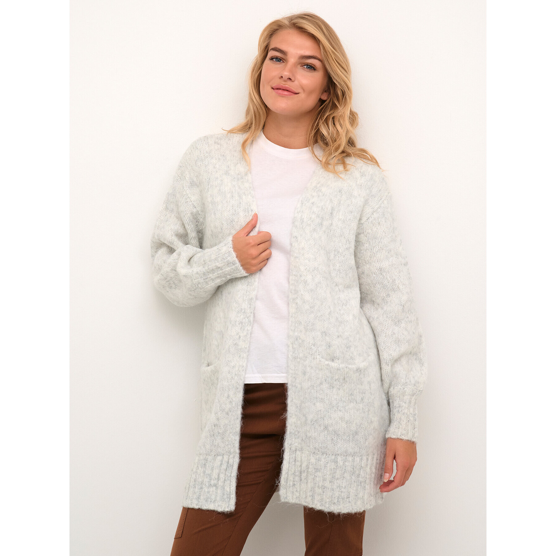 Kaffe Кардиган Kaalioma 10505567 Сив Loose Fit - Pepit.bg