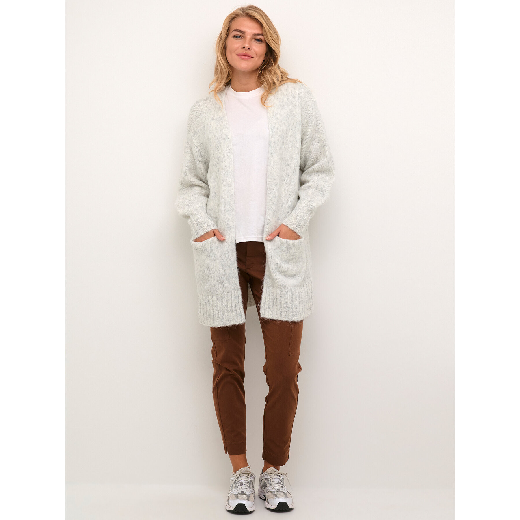 Kaffe Кардиган Kaalioma 10505567 Сив Loose Fit - Pepit.bg