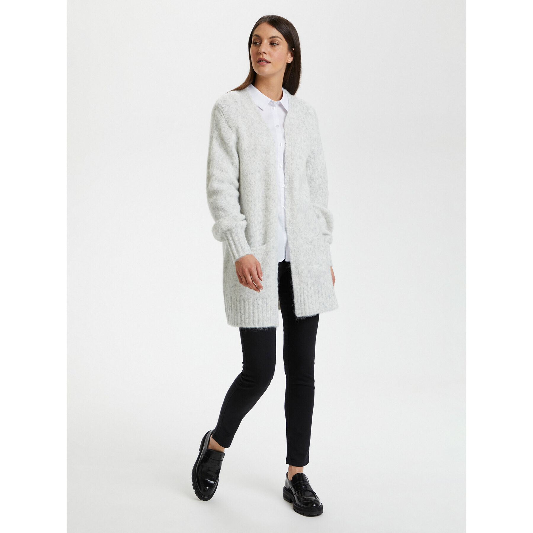 Kaffe Кардиган Kaalioma 10505567 Сив Loose Fit - Pepit.bg