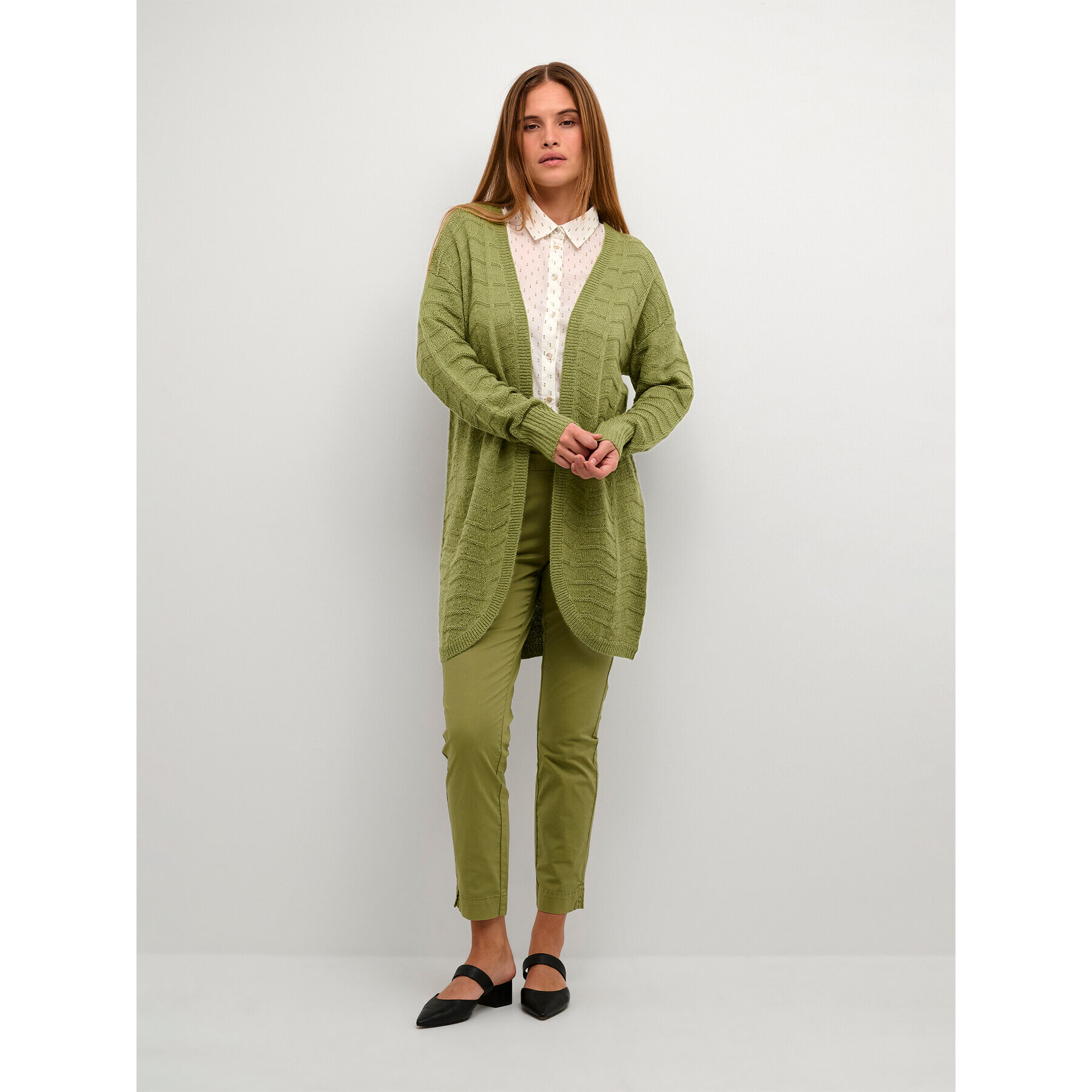 Kaffe Кардиган Kaemeria 10506359 Зелен Regular Fit - Pepit.bg