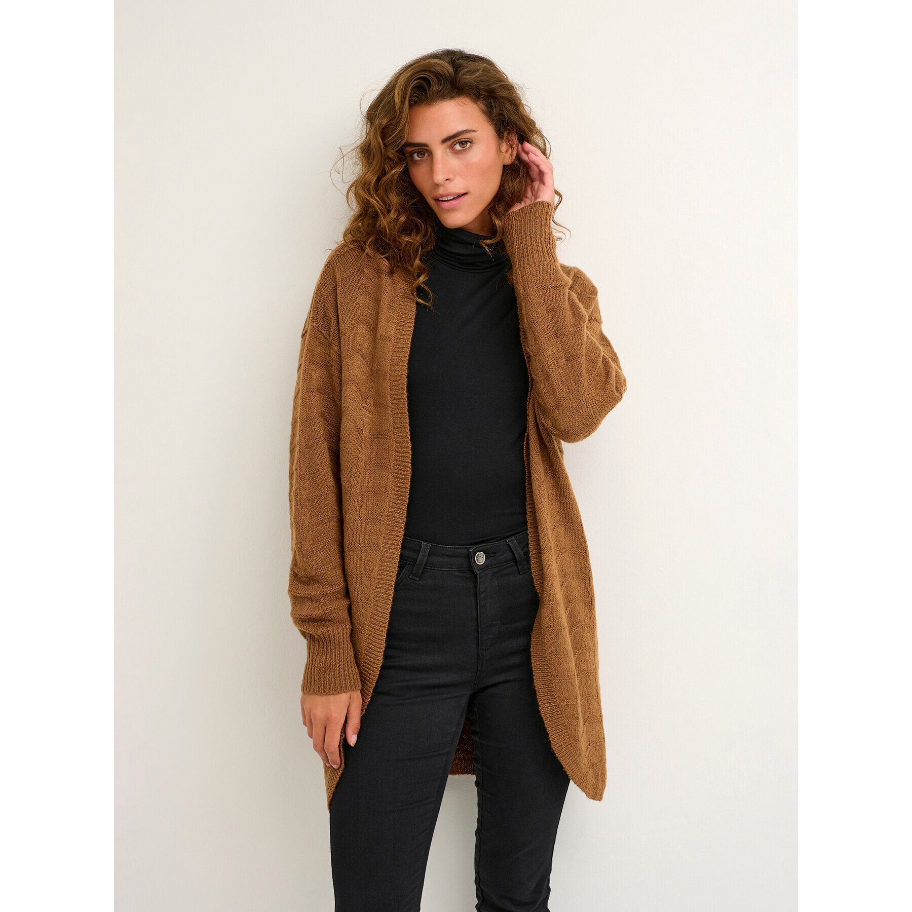 Kaffe Кардиган Kaemria 10506359 Кафяв Regular Fit - Pepit.bg