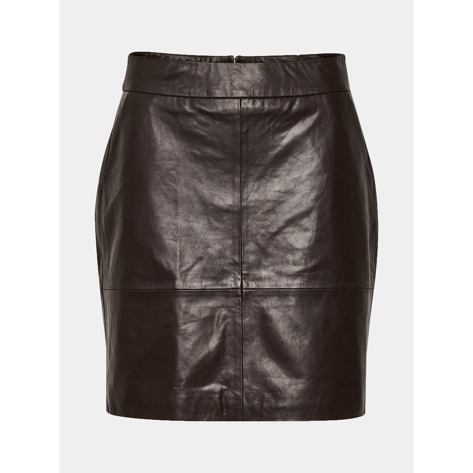 Kaffe Кожена пола Kacassie 10507316 Кафяв Shaped Fit - Pepit.bg