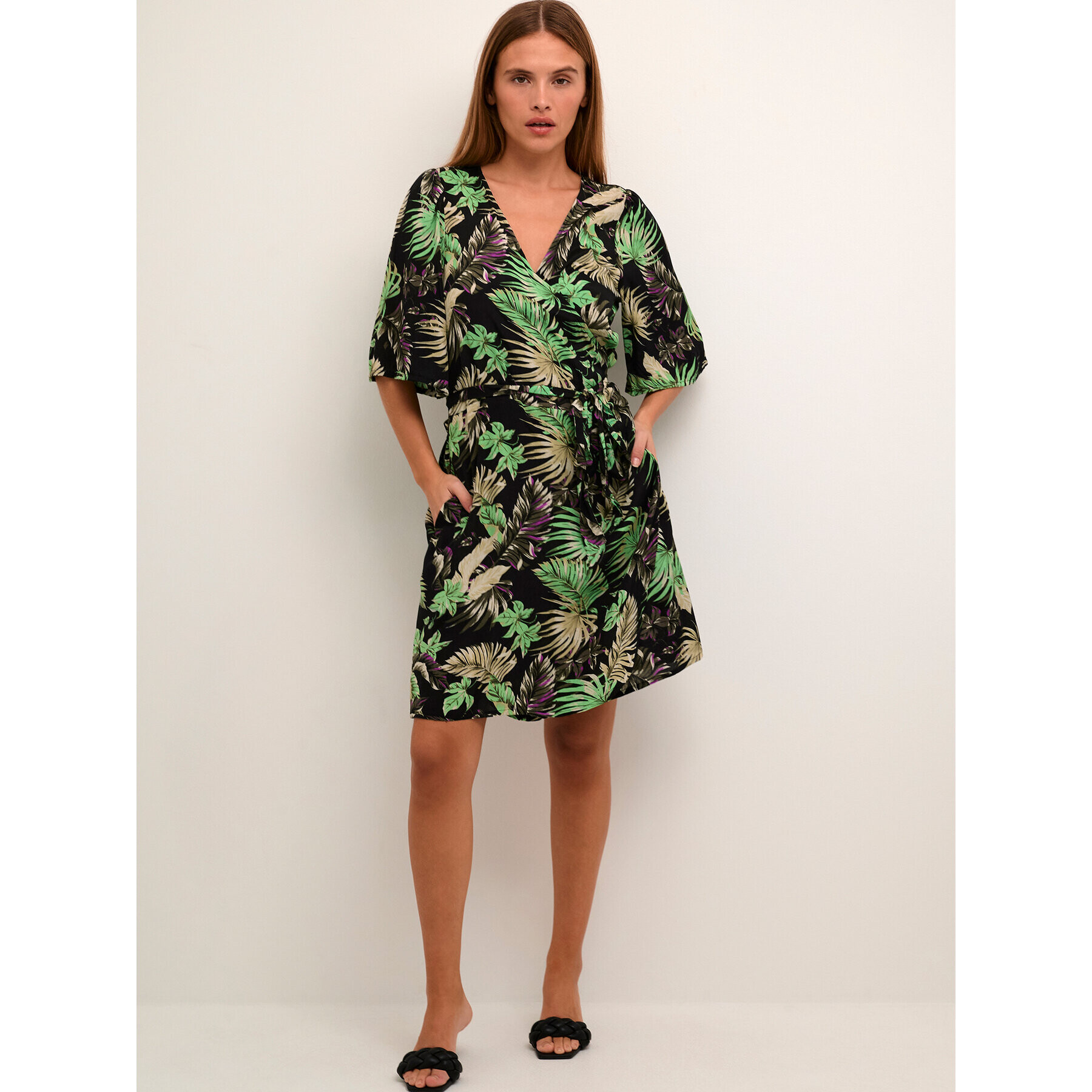 Kaffe Лятна рокля Lulu 10507441 Зелен Regular Fit - Pepit.bg