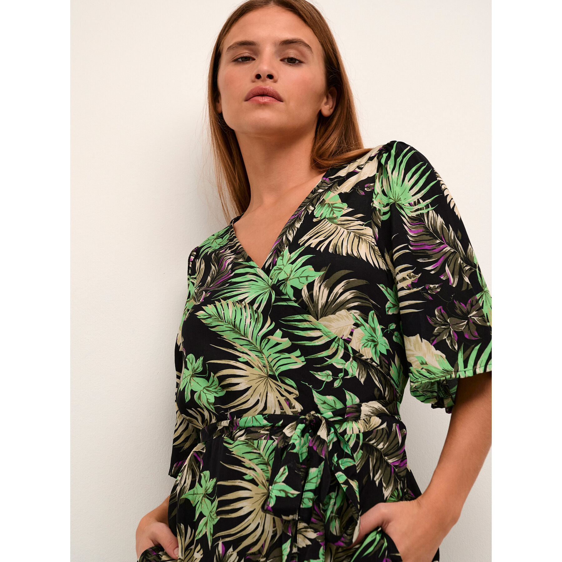 Kaffe Лятна рокля Lulu 10507441 Зелен Regular Fit - Pepit.bg