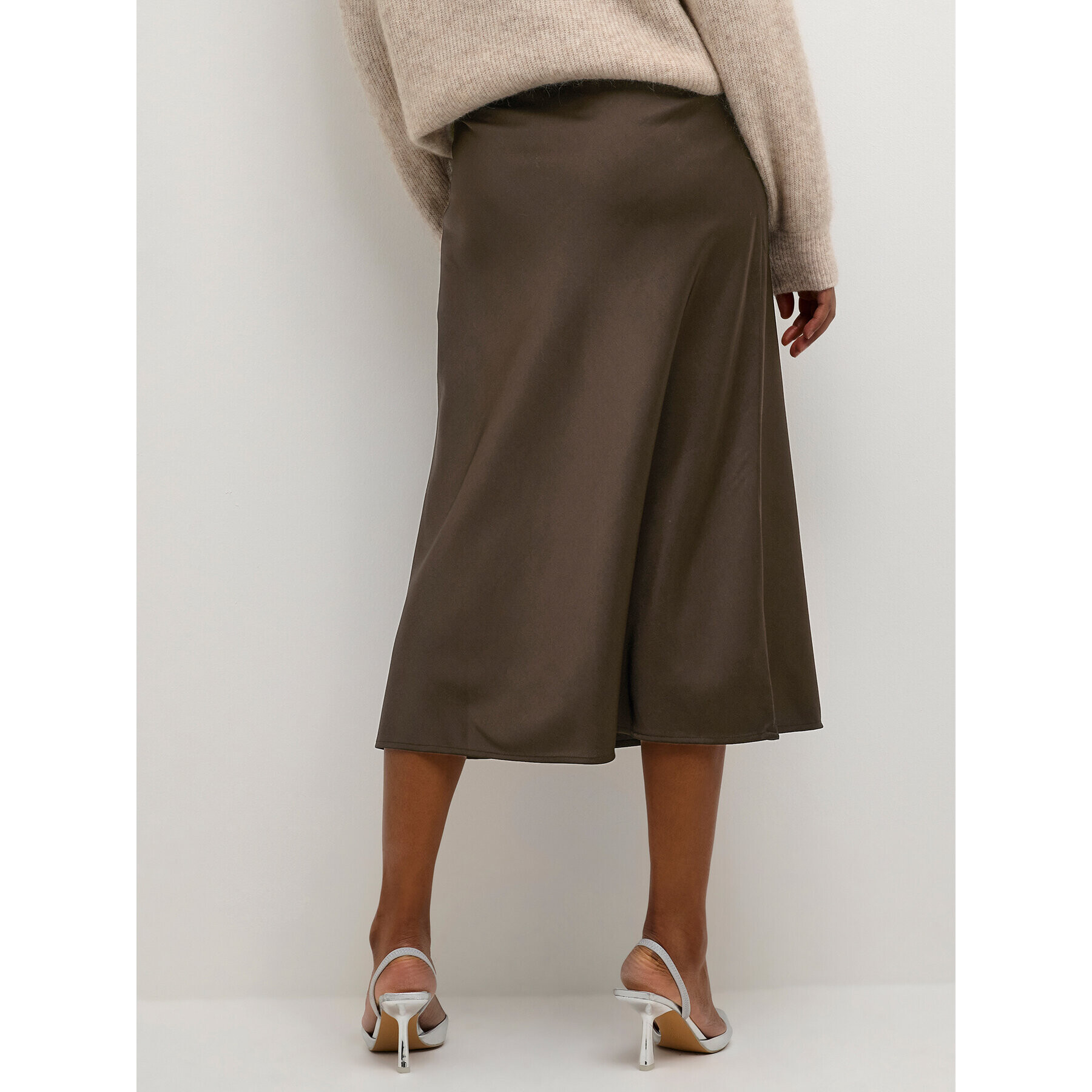 Kaffe Миди пола Asasmina 10507456 Кафяв Regular Fit - Pepit.bg