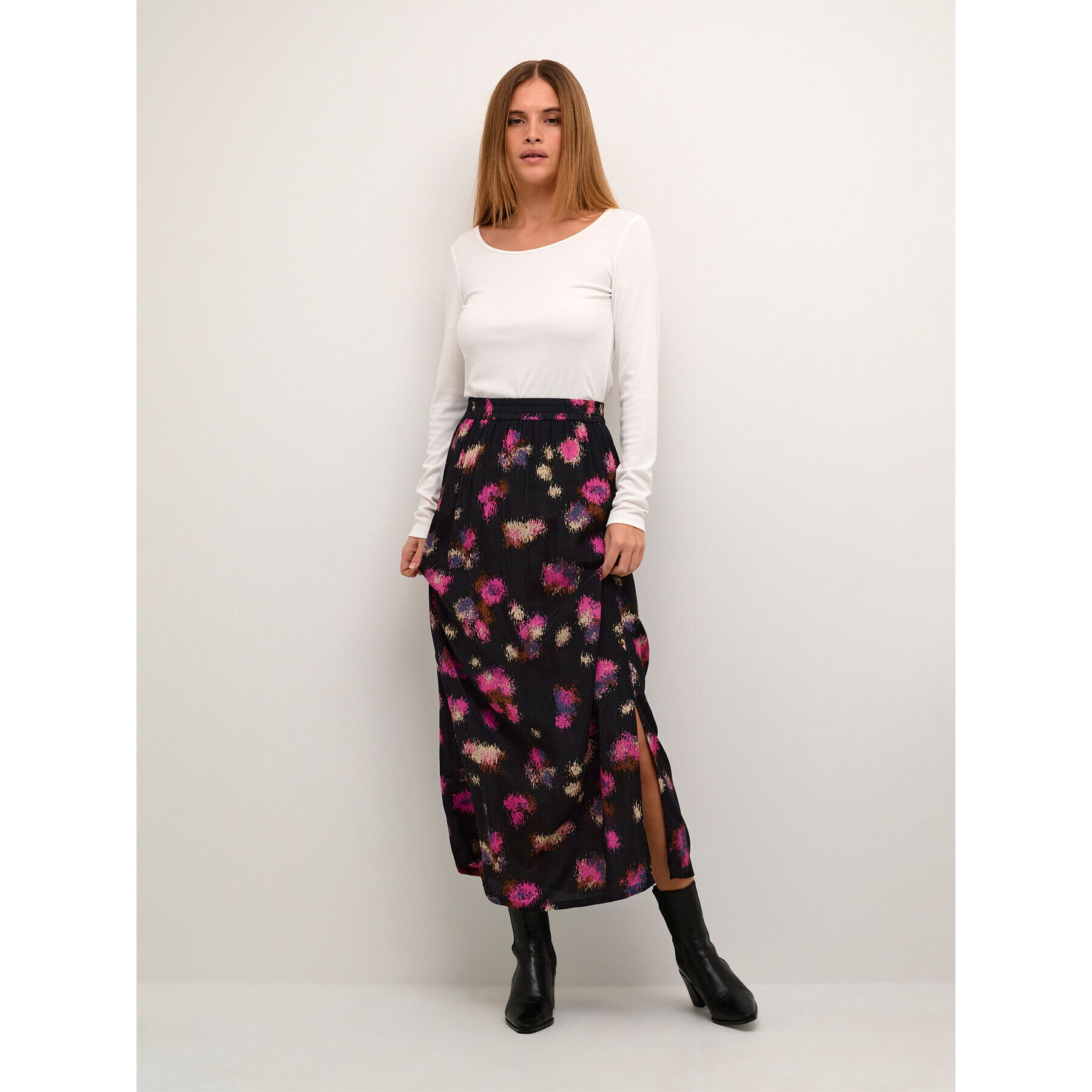 Kaffe Миди пола Lita 10507603 Черен Regular Fit - Pepit.bg