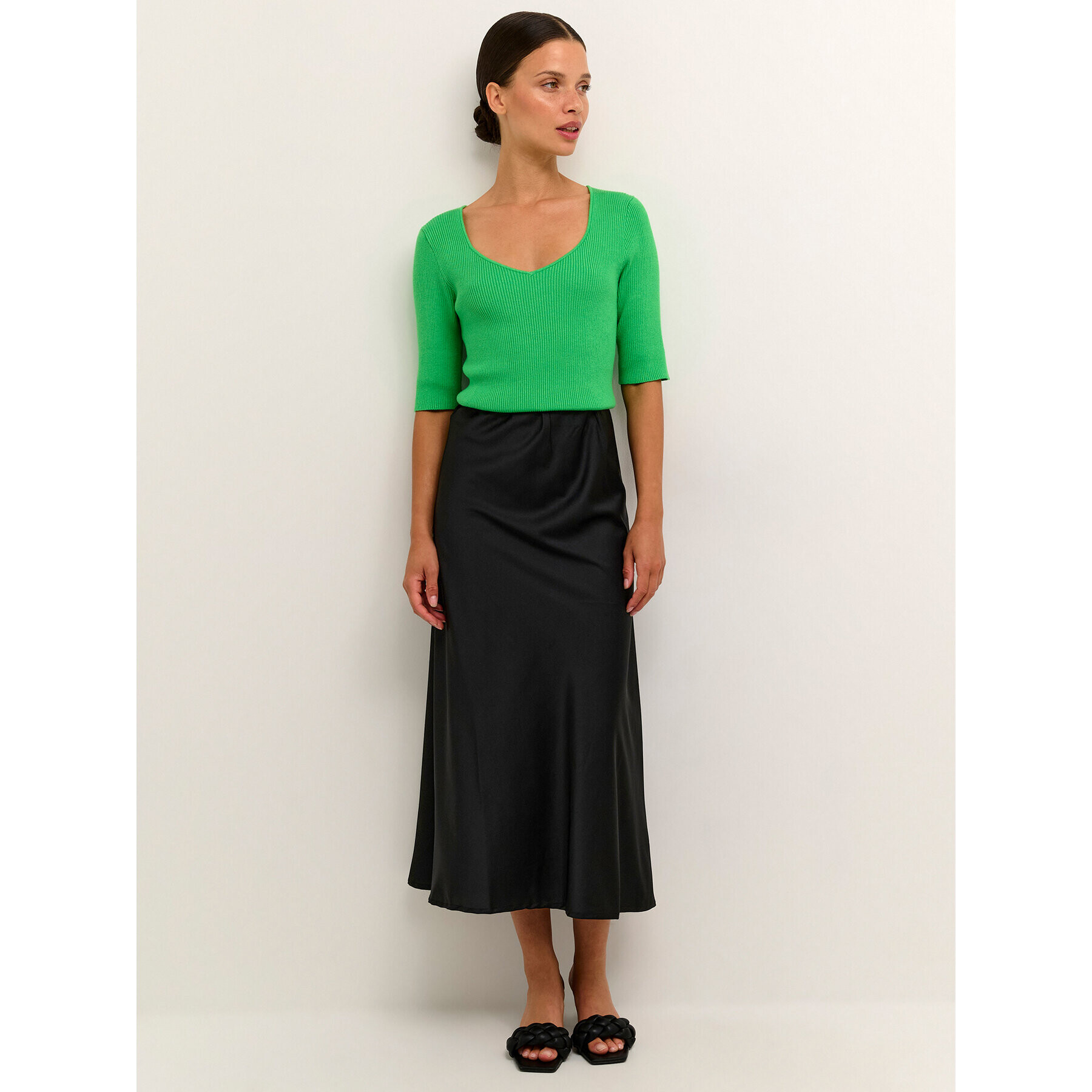 Kaffe Миди пола Sasmina 10507456 Черен Regular Fit - Pepit.bg