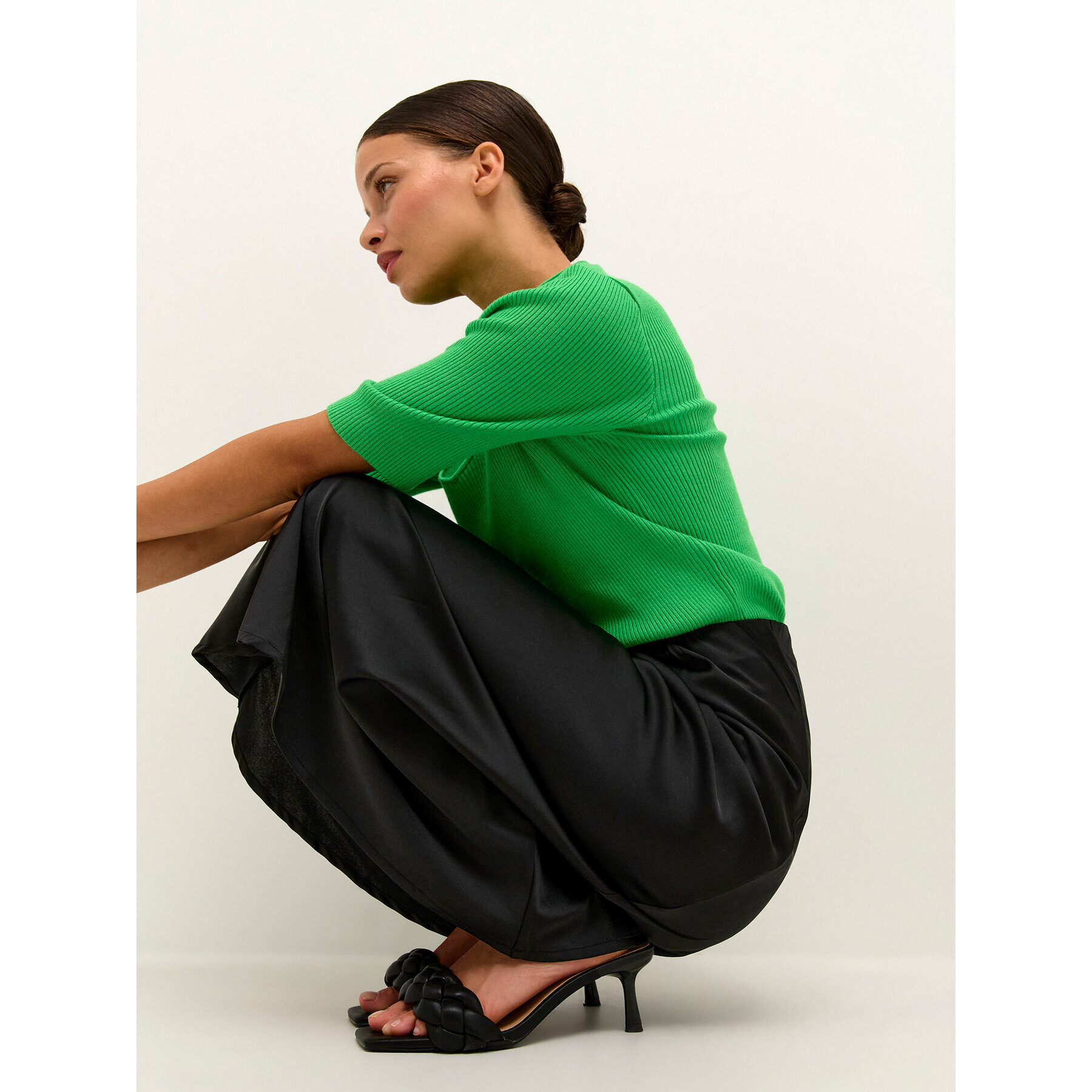 Kaffe Миди пола Sasmina 10507456 Черен Regular Fit - Pepit.bg
