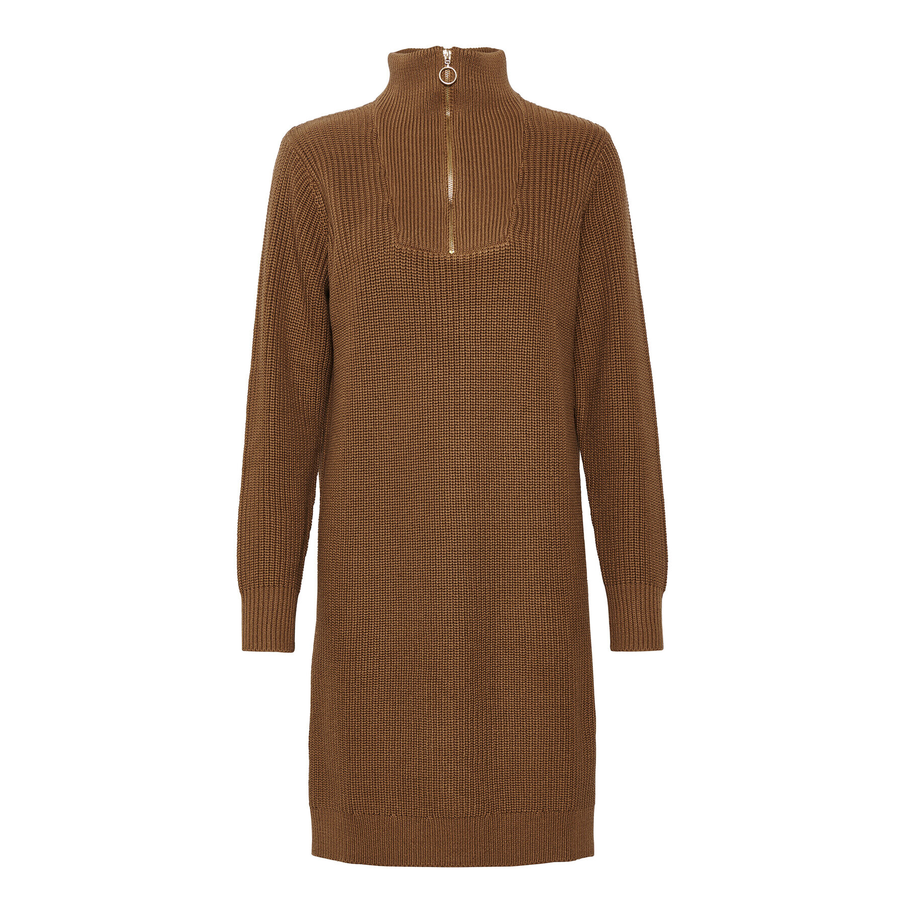 Kaffe Плетена рокля Lioa 10506885 Кафяв Regular Fit - Pepit.bg
