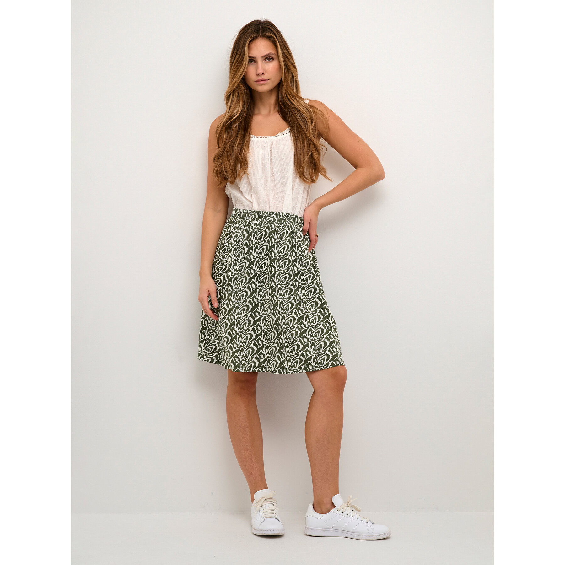 Kaffe Пола тип трапец Gerda 10507567 Зелен Regular Fit - Pepit.bg