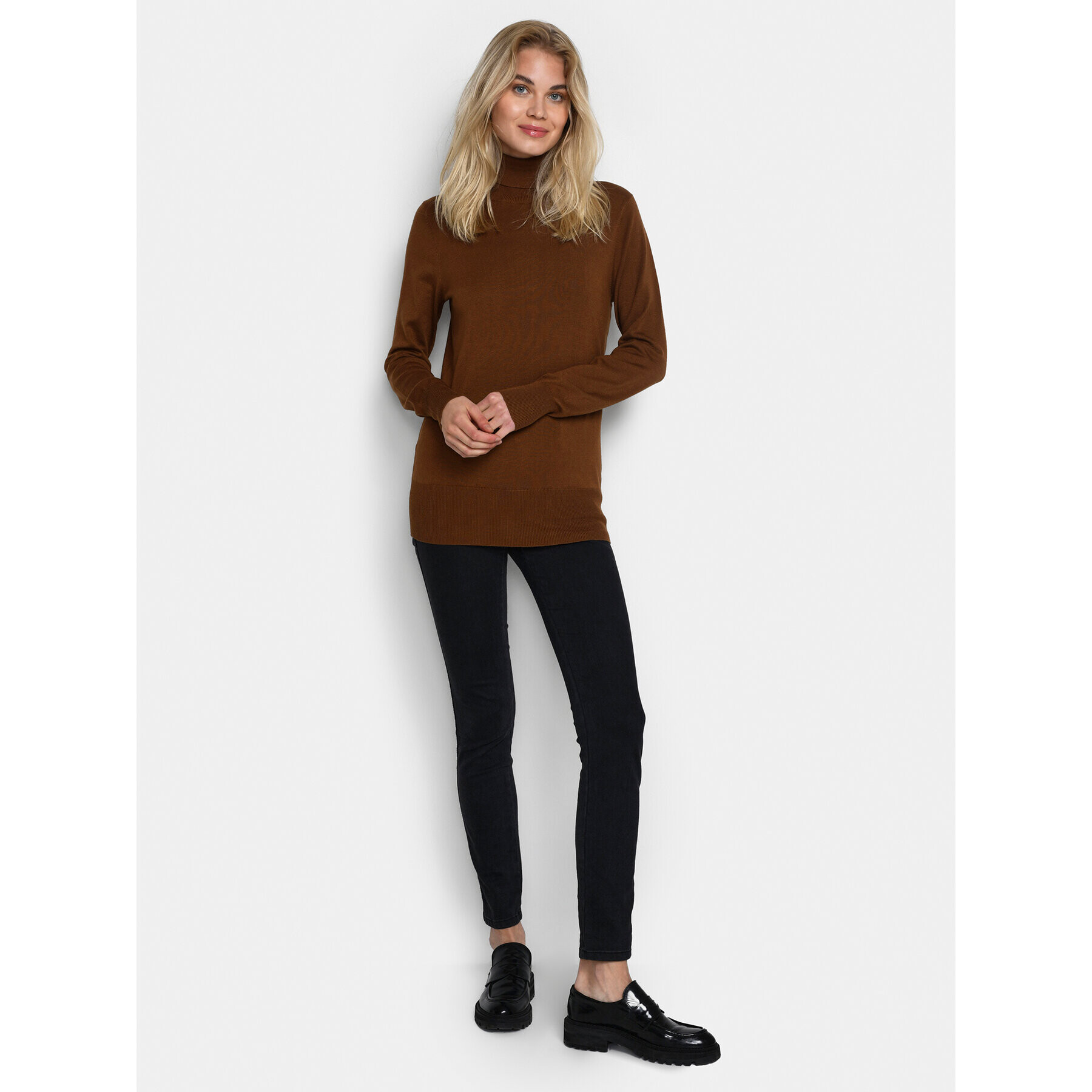 Kaffe Поло Astrid 500023 Кафяв Regular Fit - Pepit.bg
