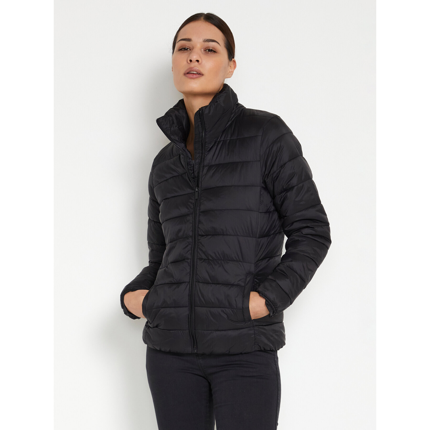 Kaffe Пухено яке Iora 10506103 Черен Regular Fit - Pepit.bg