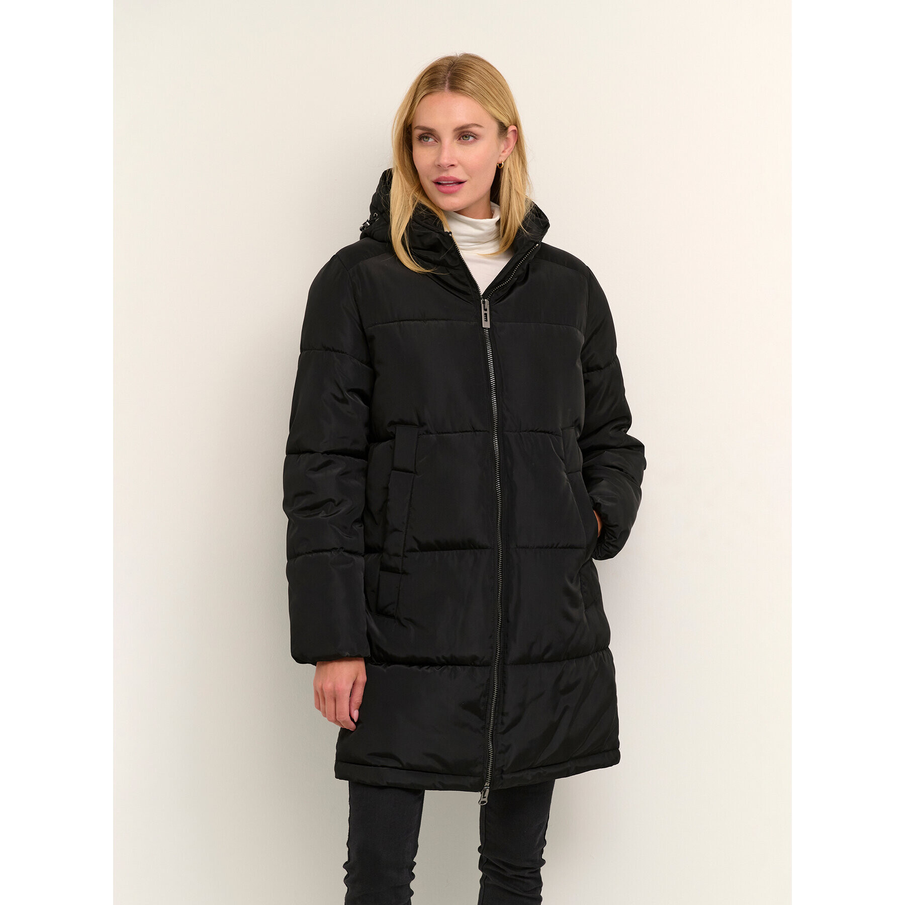 Kaffe Пухено яке Lenoma 10506723 Черен Baggy Fit - Pepit.bg