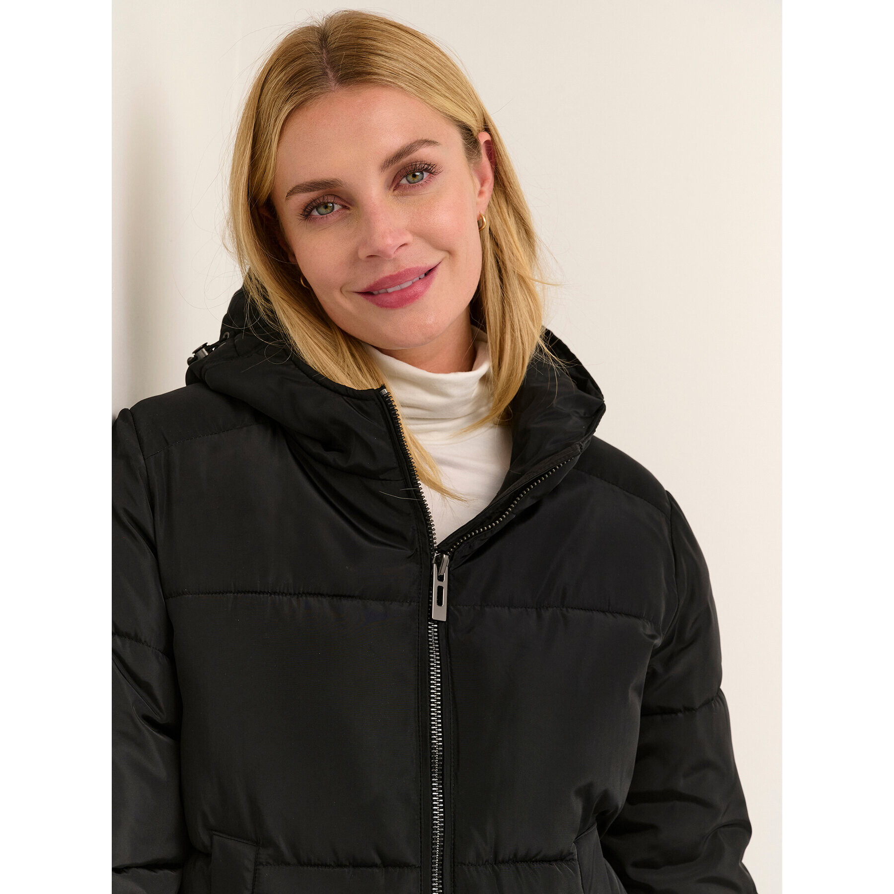 Kaffe Пухено яке Lenoma 10506723 Черен Baggy Fit - Pepit.bg