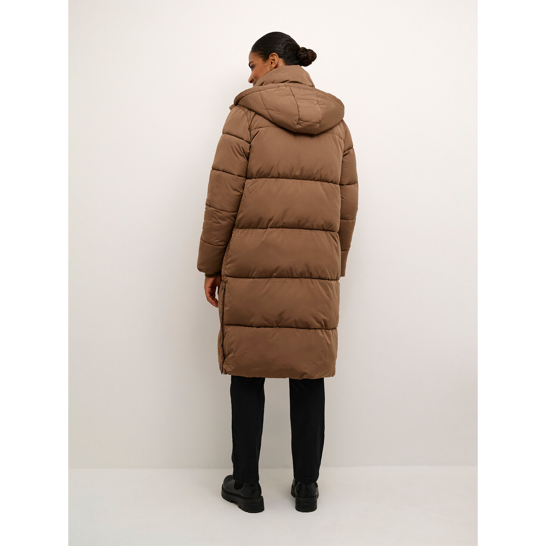 Kaffe Пухено яке Anika 10504086 Кафяв Regular Fit - Pepit.bg