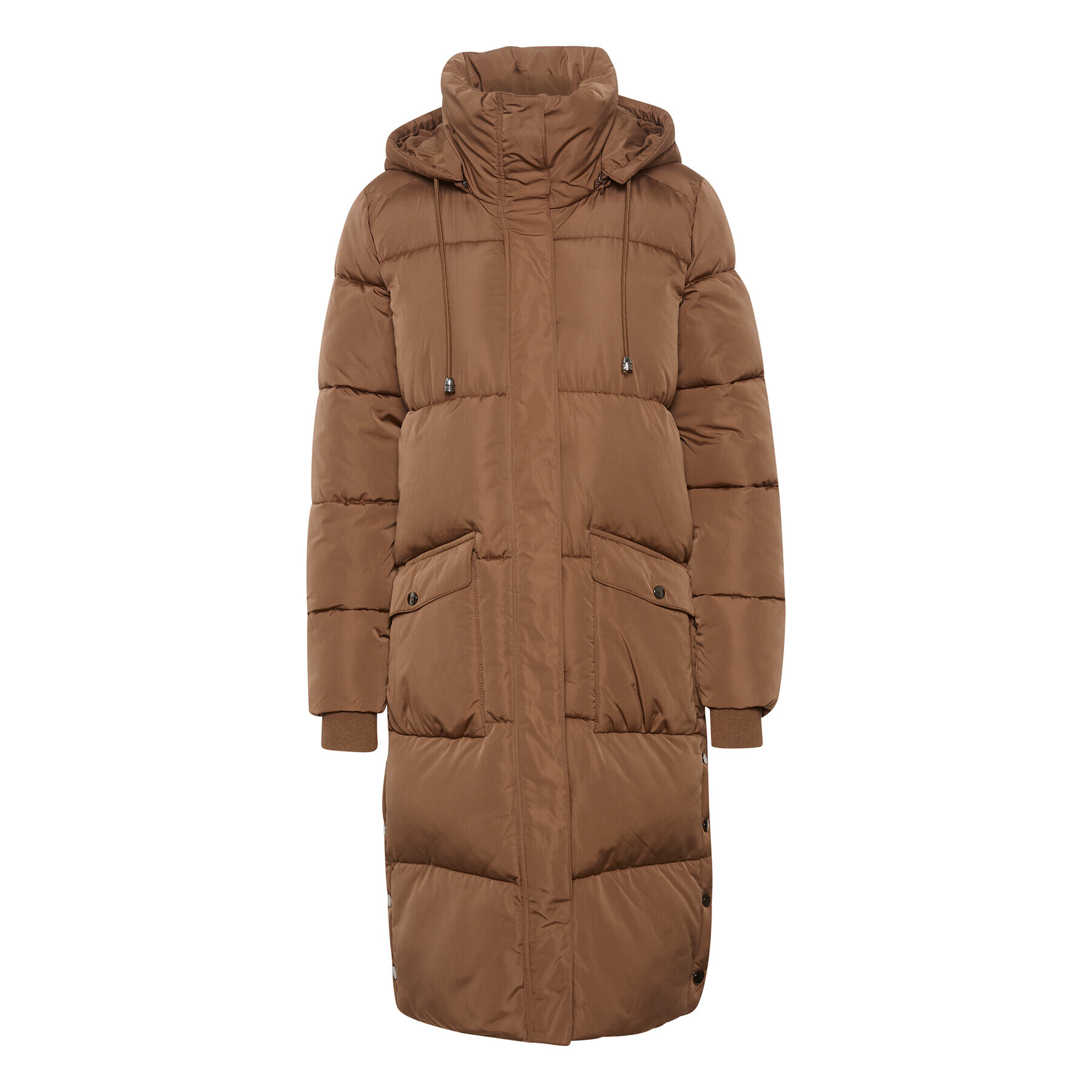 Kaffe Пухено яке Anika 10504086 Кафяв Regular Fit - Pepit.bg