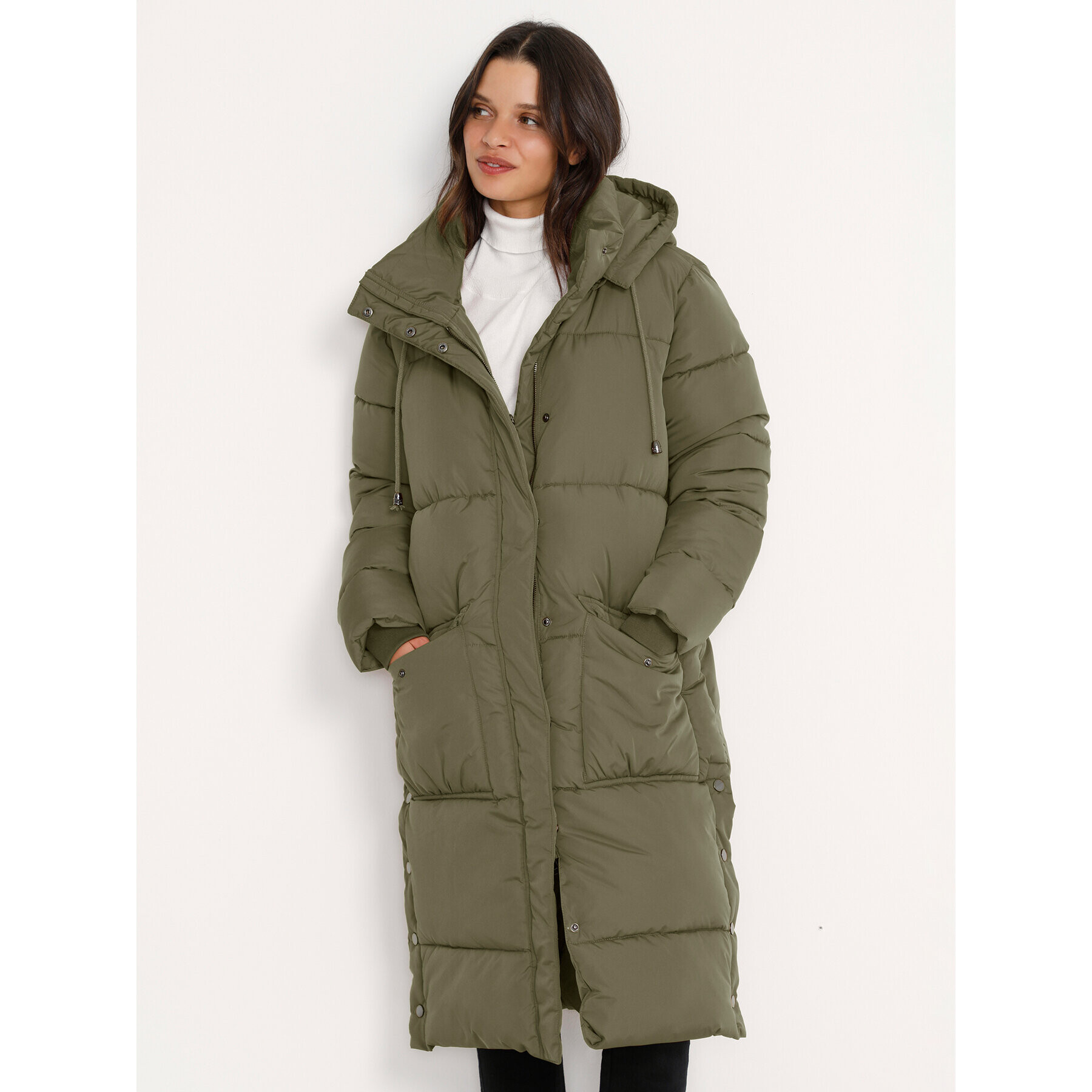 Kaffe Пухено яке Anika 10504086 Зелен Regular Fit - Pepit.bg