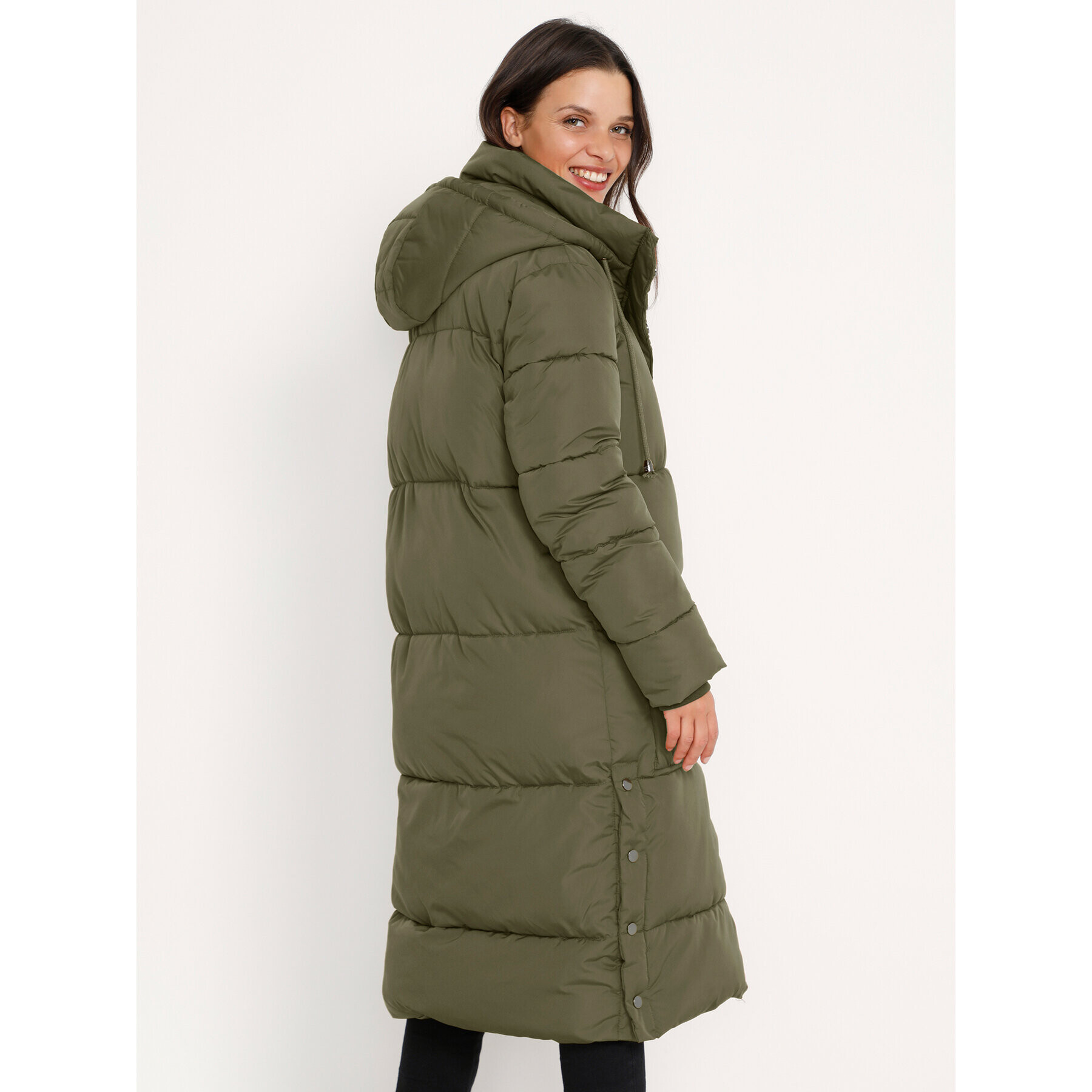 Kaffe Пухено яке Anika 10504086 Зелен Regular Fit - Pepit.bg
