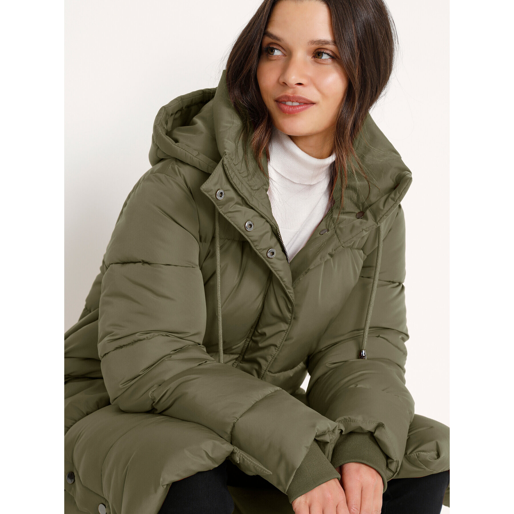 Kaffe Пухено яке Anika 10504086 Зелен Regular Fit - Pepit.bg