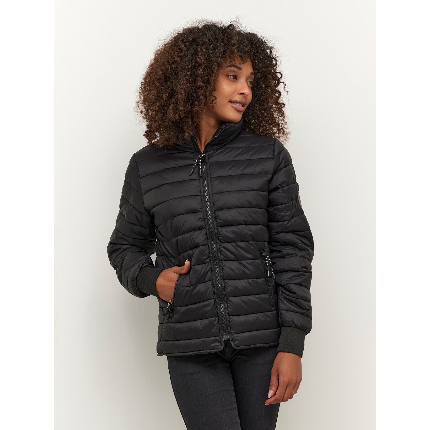 Kaffe Пухено яке Lira 10507222 Черен Regular Fit - Pepit.bg