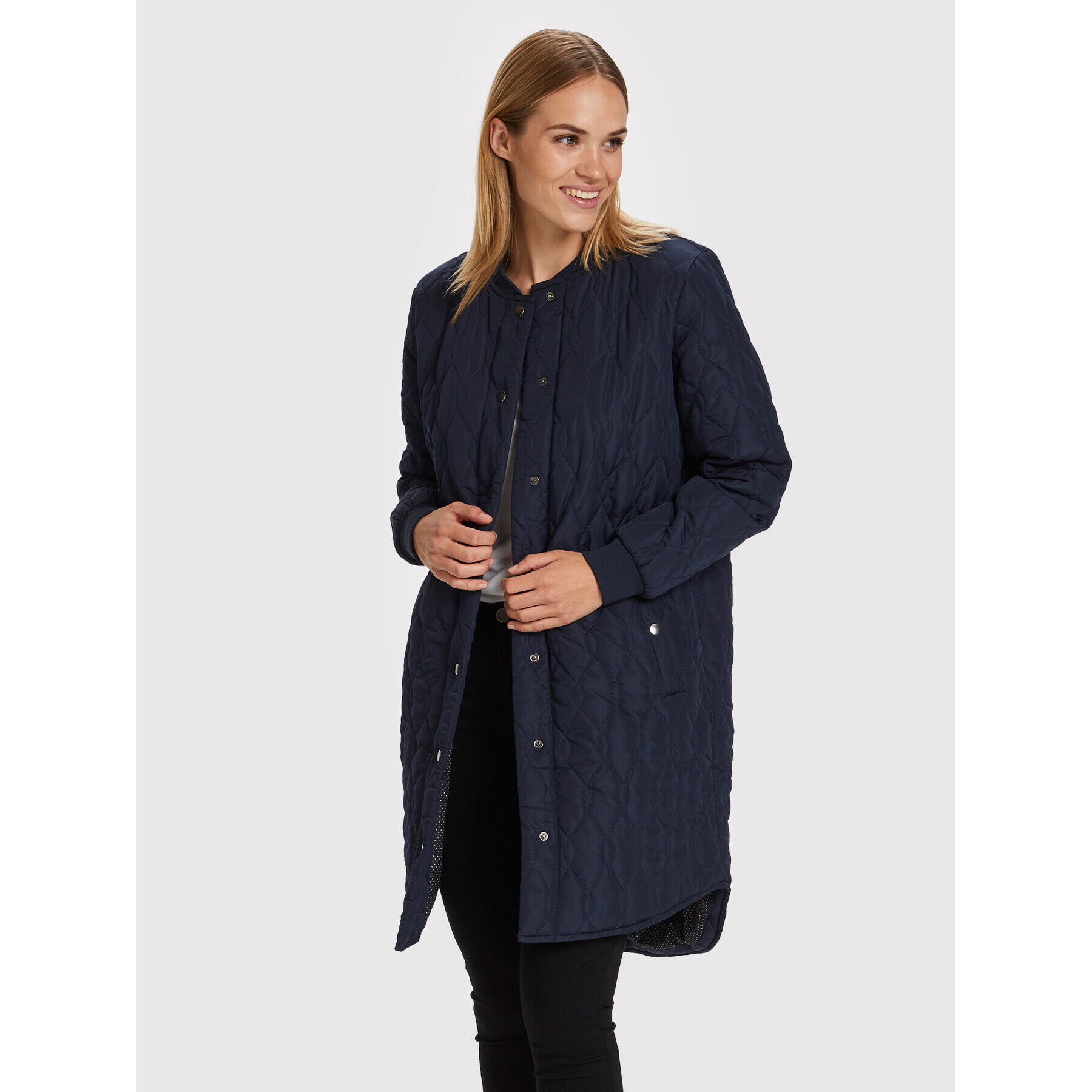 Kaffe Пухено яке Shally 10504093 Тъмносин Regular Fit - Pepit.bg