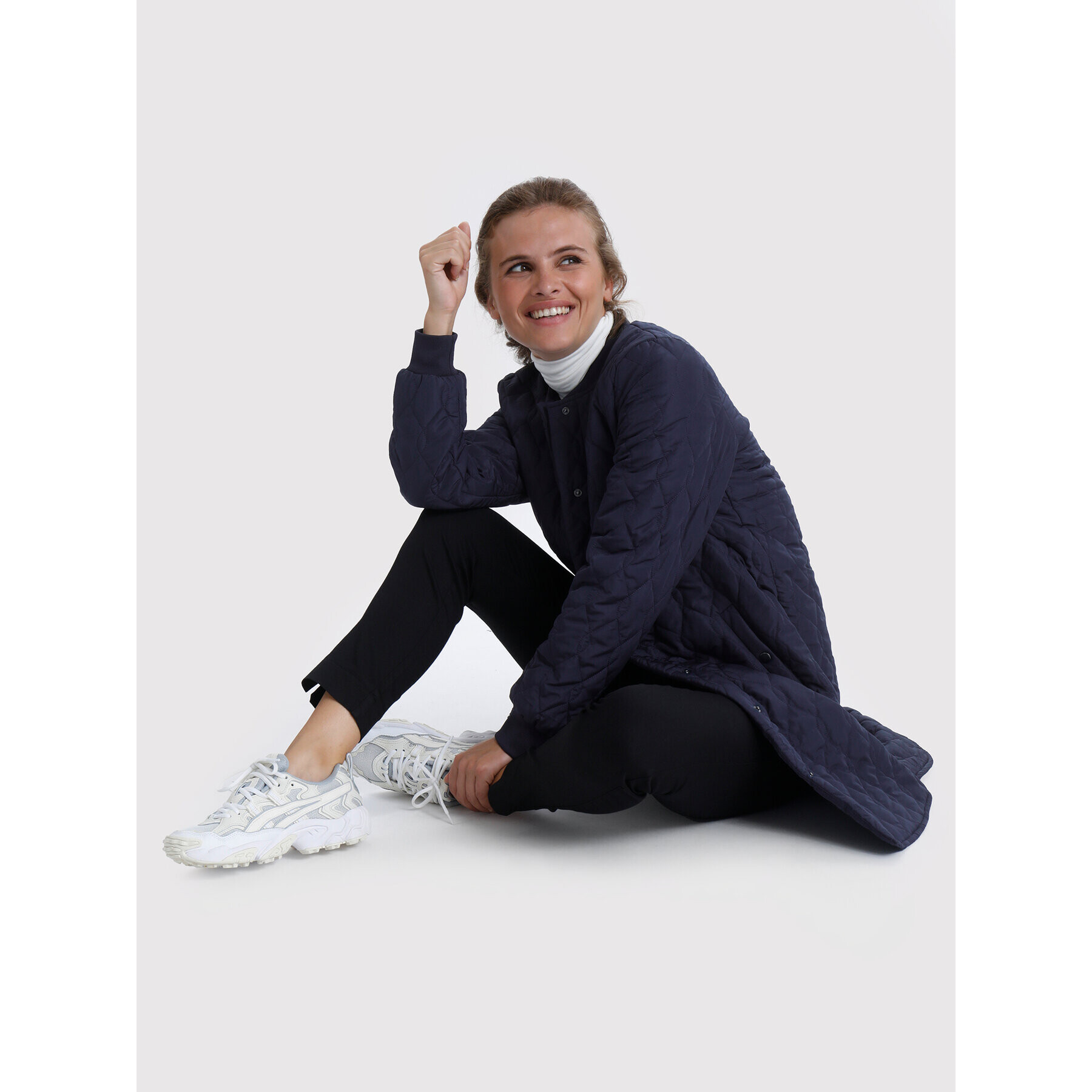 Kaffe Пухено яке Shally 10504093 Тъмносин Regular Fit - Pepit.bg