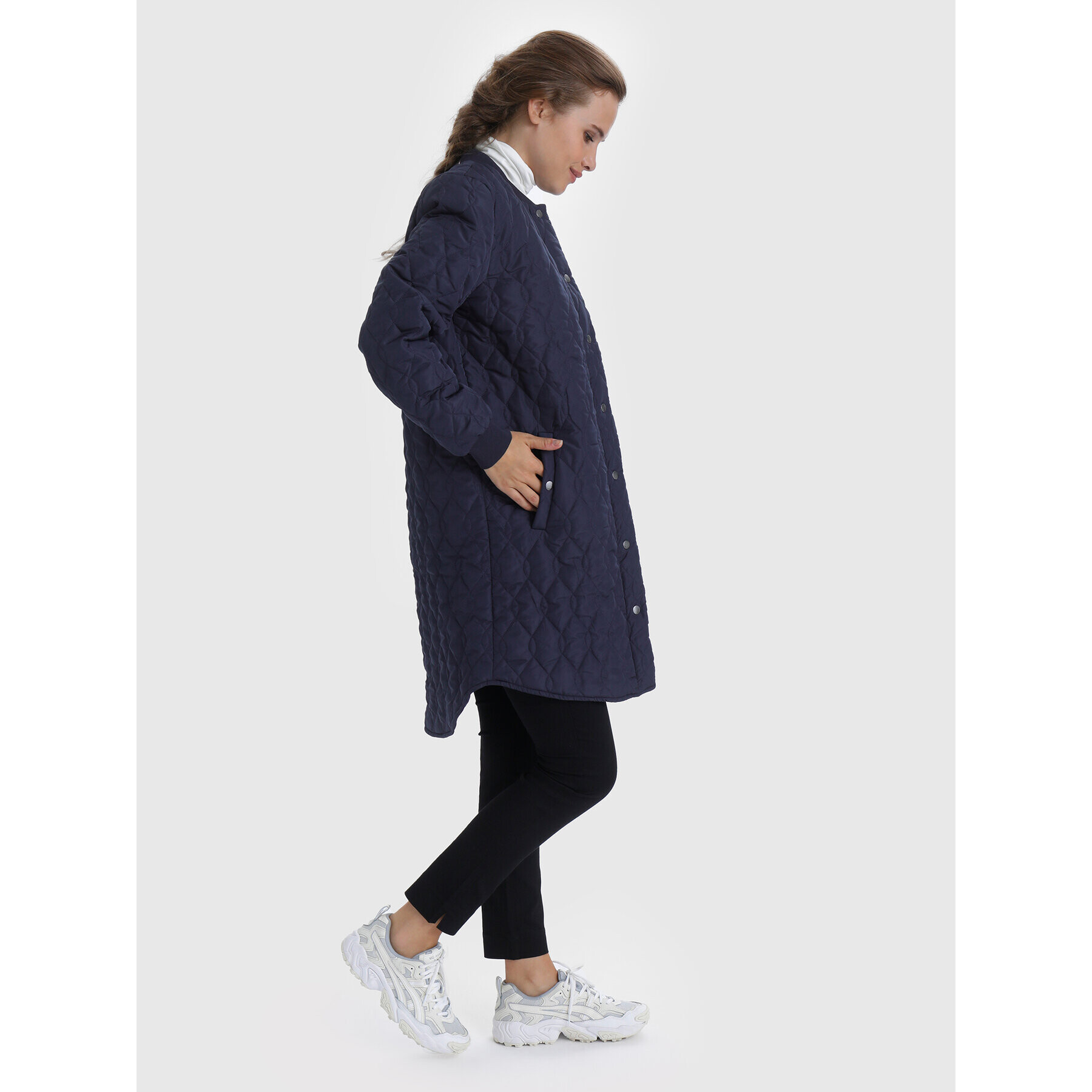 Kaffe Пухено яке Shally 10504093 Тъмносин Regular Fit - Pepit.bg