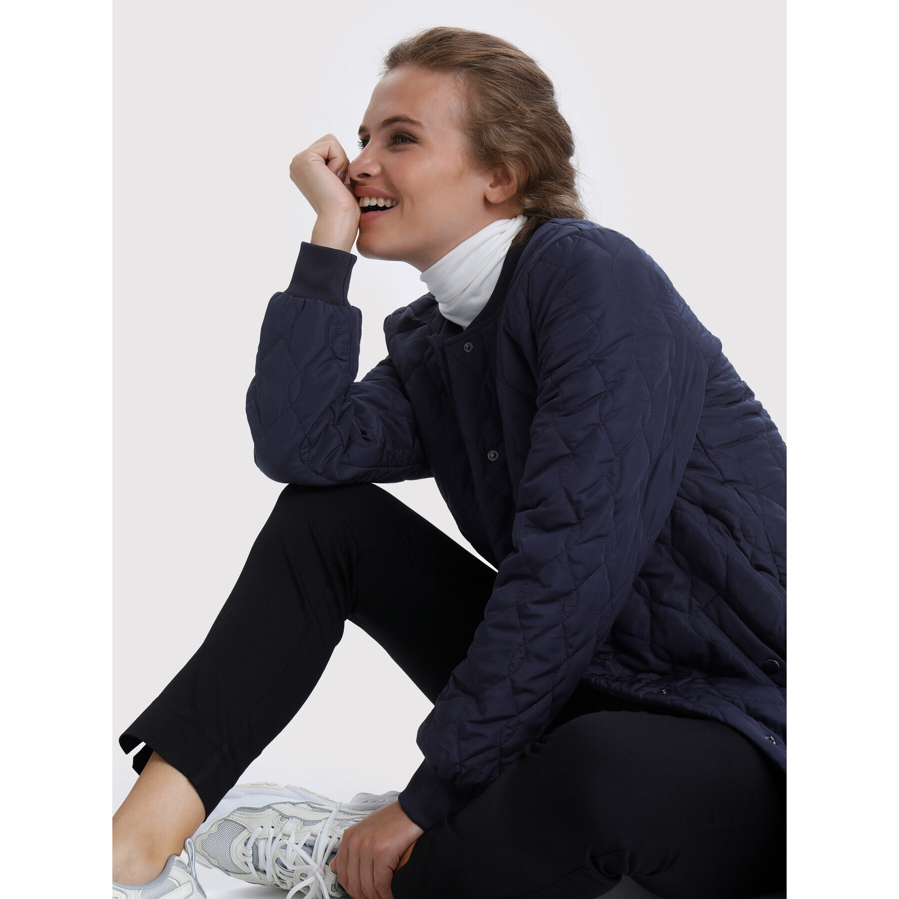 Kaffe Пухено яке Shally 10504093 Тъмносин Regular Fit - Pepit.bg