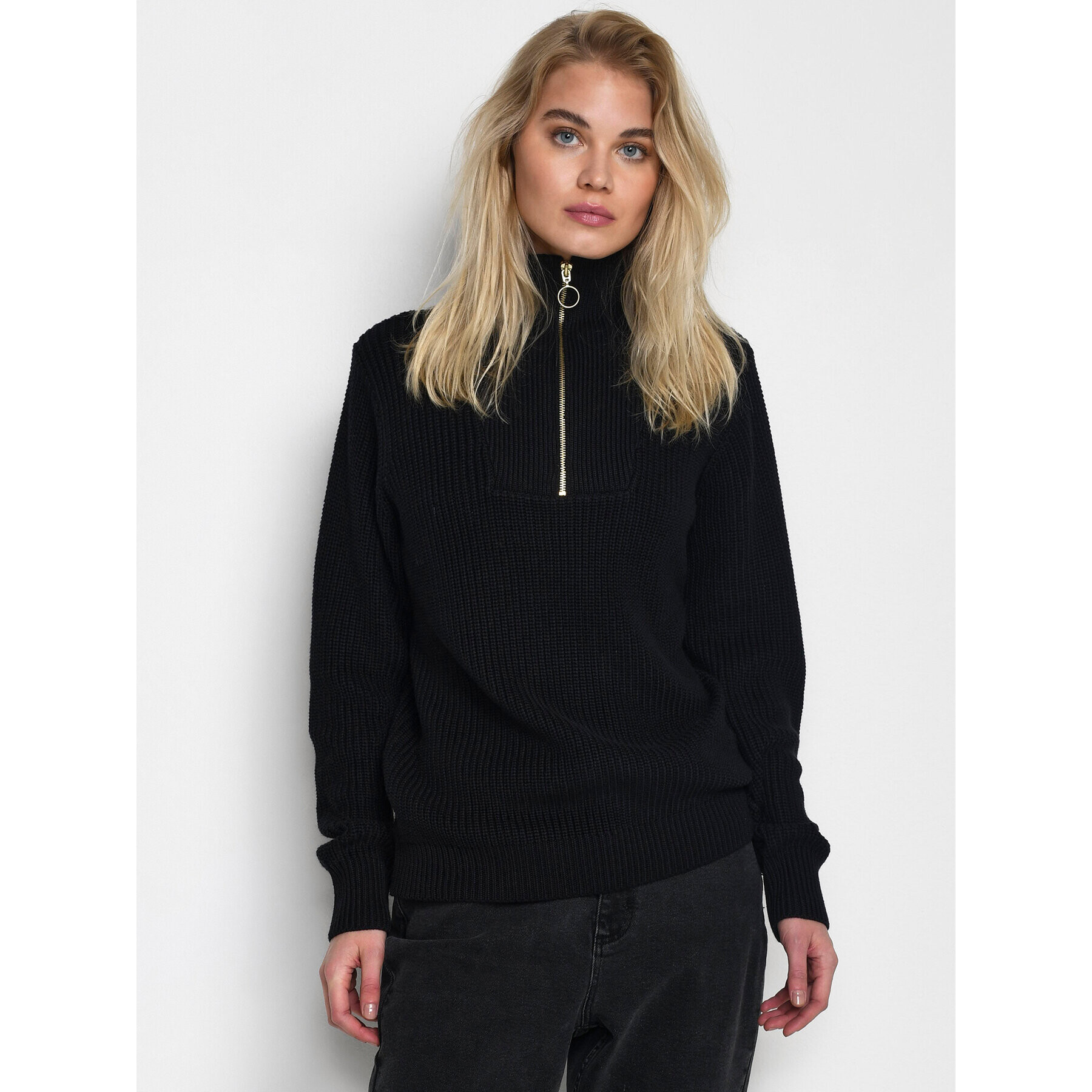 Kaffe Пуловер Kalioa 10506820 Черен Loose Fit - Pepit.bg