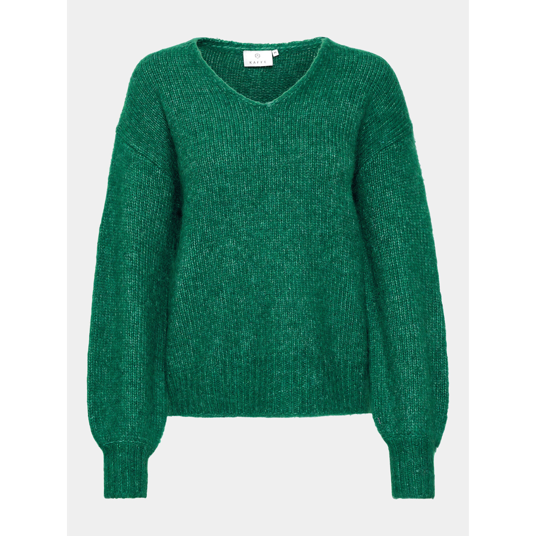 Kaffe Пуловер Kasarla V-Neck 10506829 Зелен Loose Fit - Pepit.bg