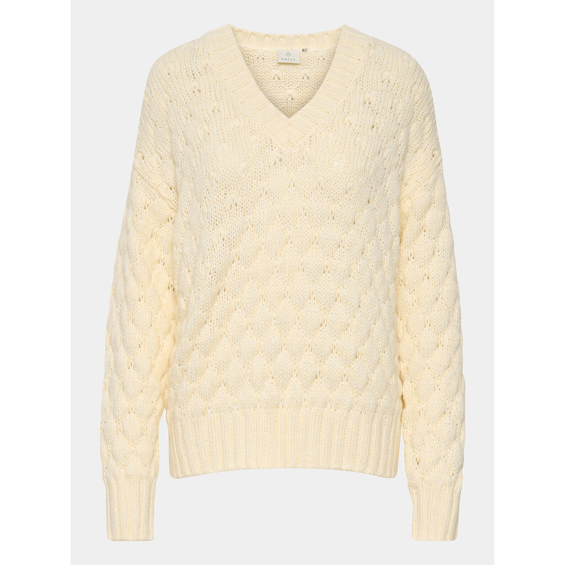 Kaffe Пуловер Katinka 10507747 Екрю Loose Fit - Pepit.bg