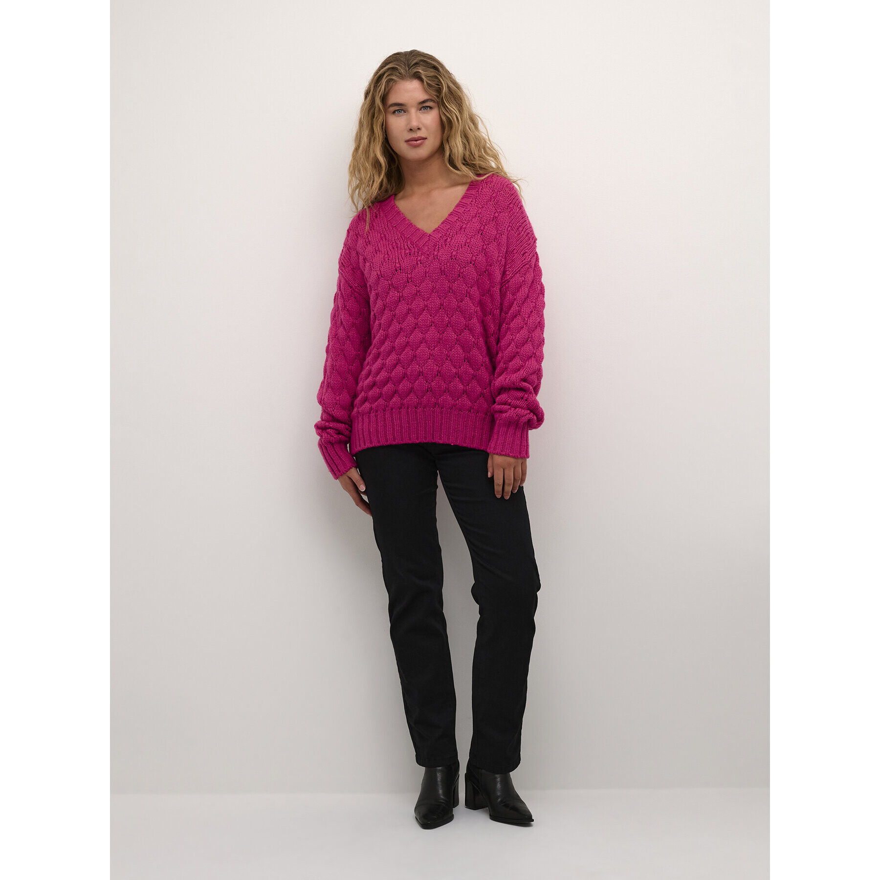 Kaffe Пуловер Katinka 10507747 Розов Loose Fit - Pepit.bg