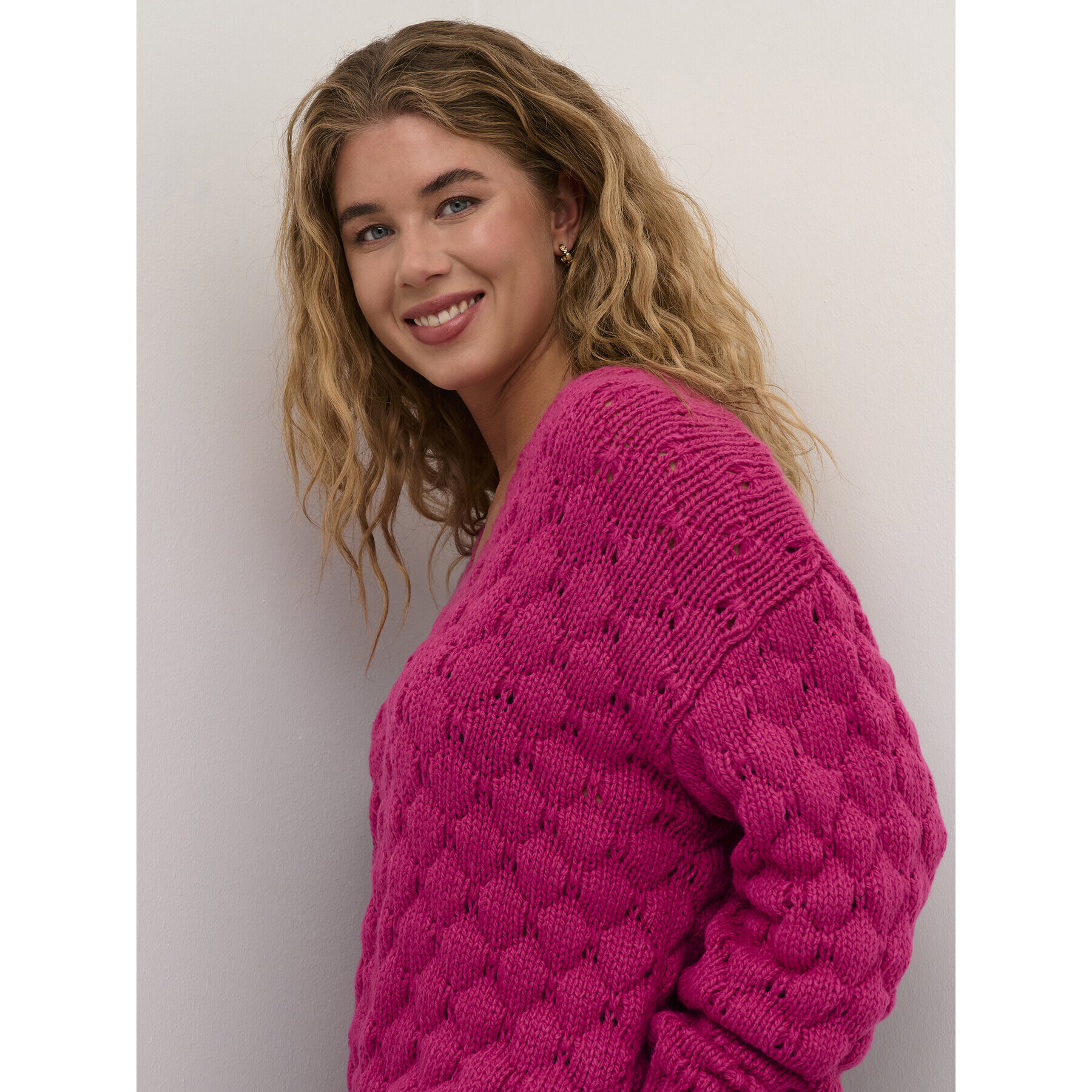 Kaffe Пуловер Katinka 10507747 Розов Loose Fit - Pepit.bg